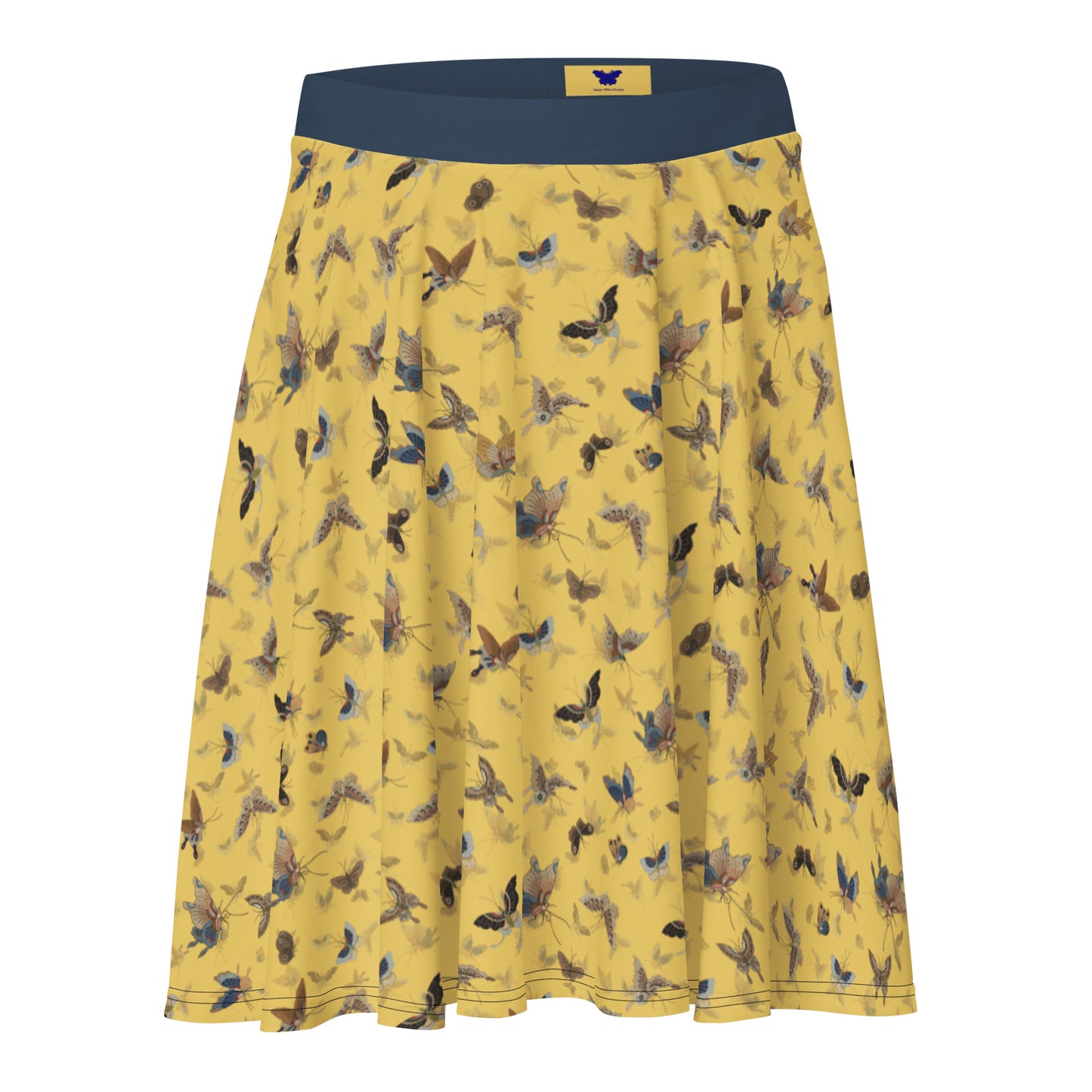 Butterfly dancing｜Skater Skirt｜Gold