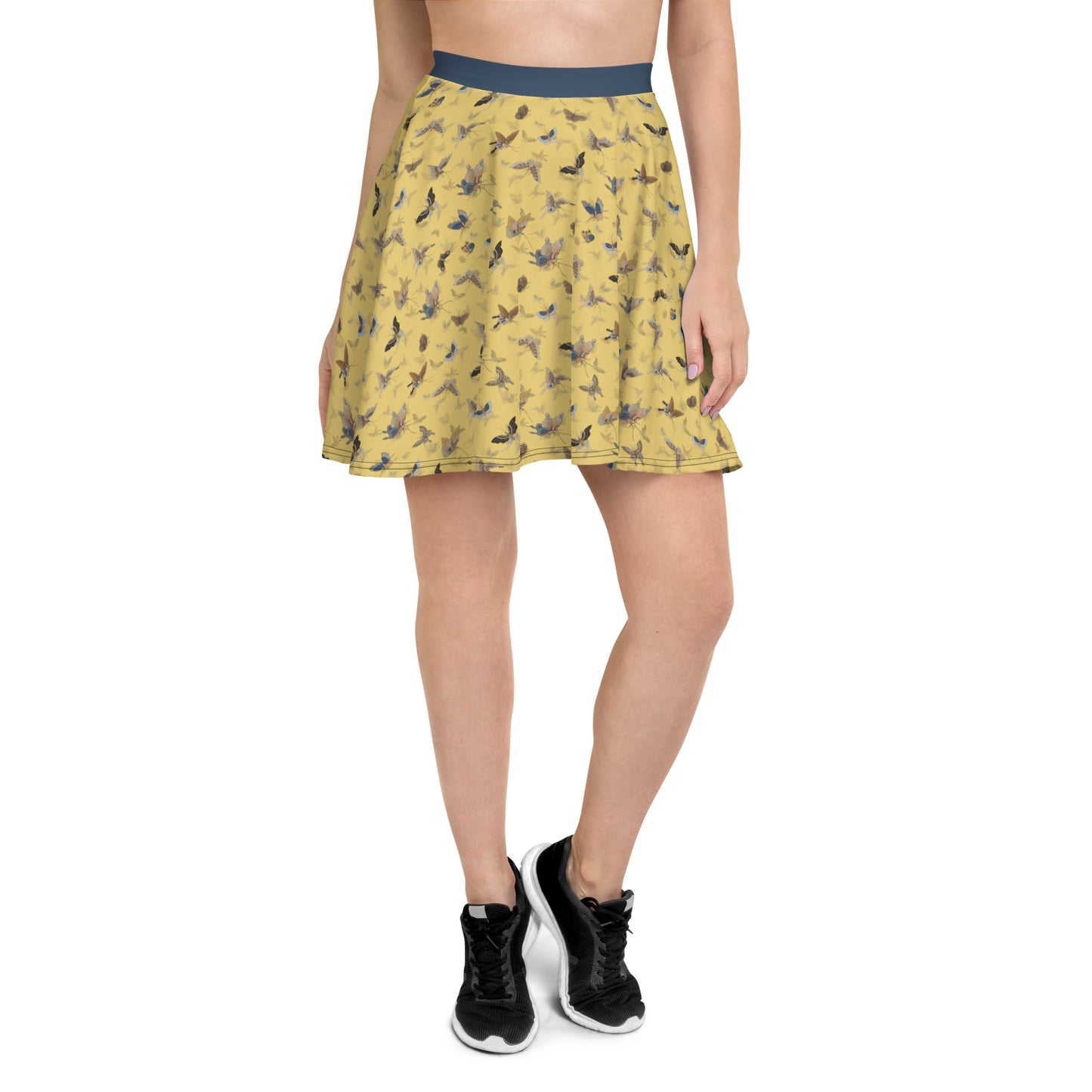 Butterfly dancing｜Skater Skirt｜Gold