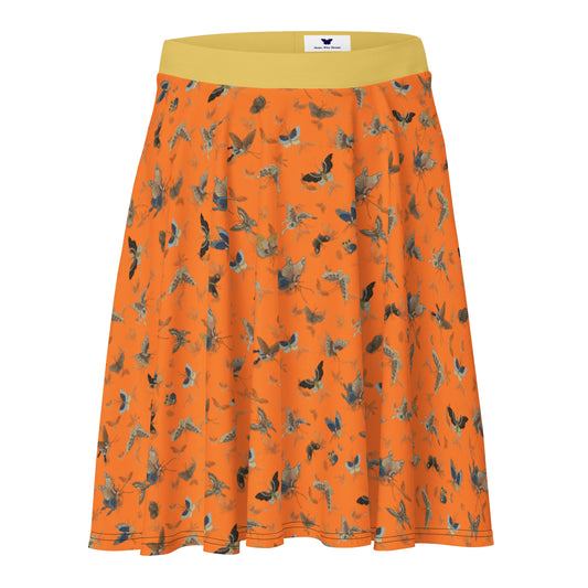 Butterfly dancing｜Skater Skirt｜Orange