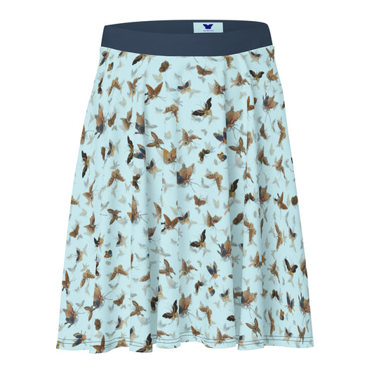 Butterfly dancing｜Skater Skirt｜Aqua blue