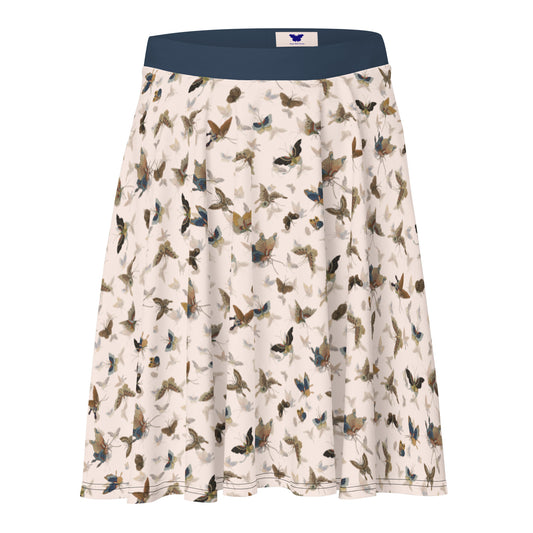 Butterfly dancing｜Skater Skirt｜Fish belly white