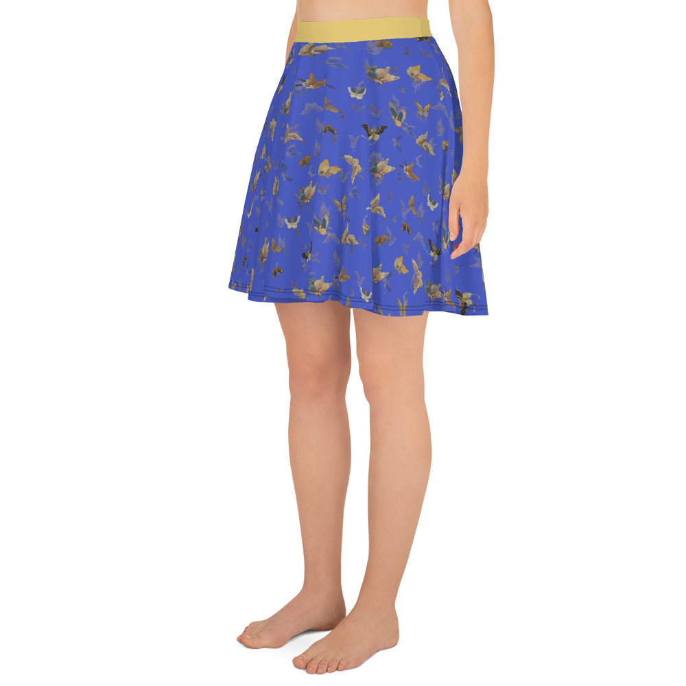 Butterfly dancing｜Skater Skirt｜Royal blue