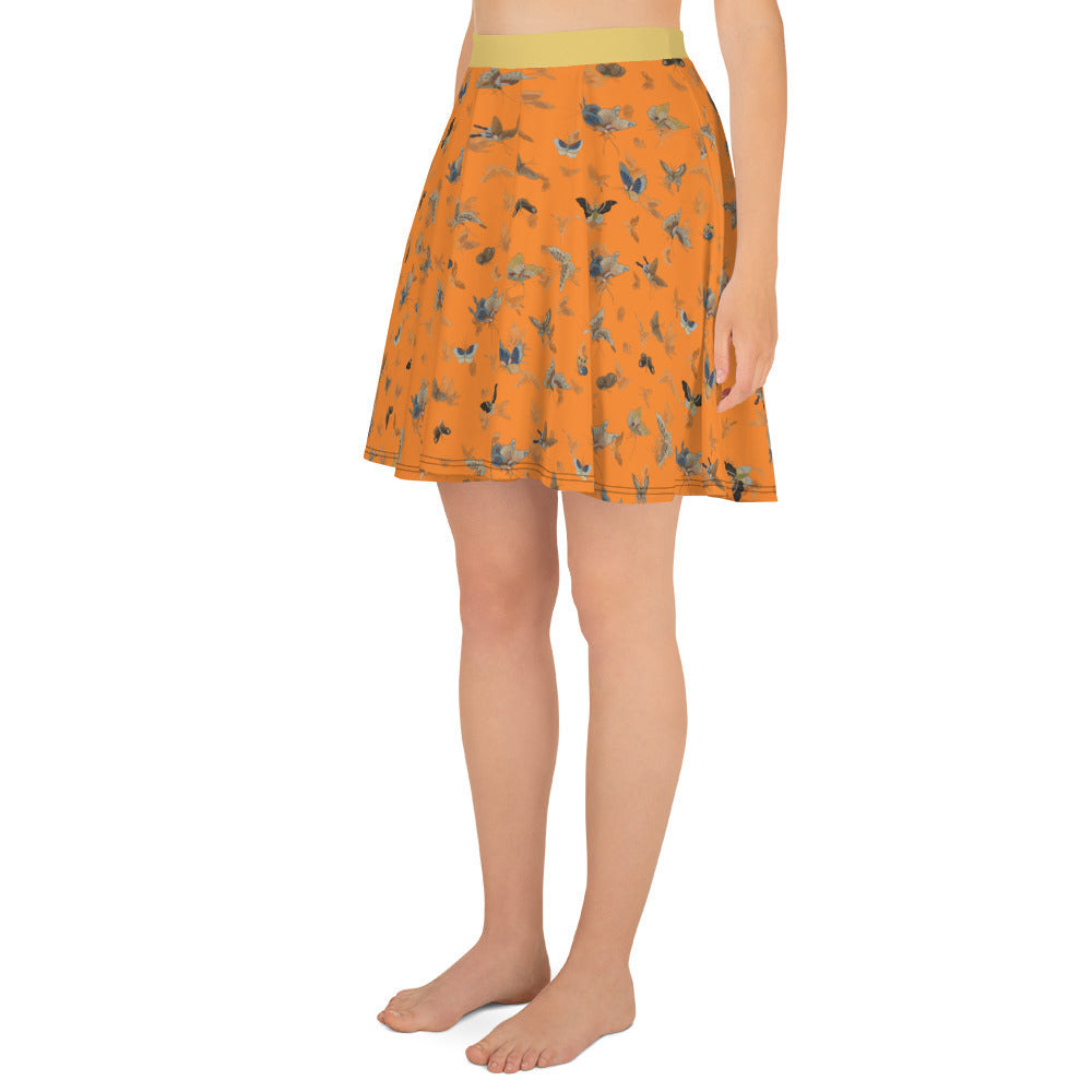 Butterfly dancing｜Skater Skirt｜Orange