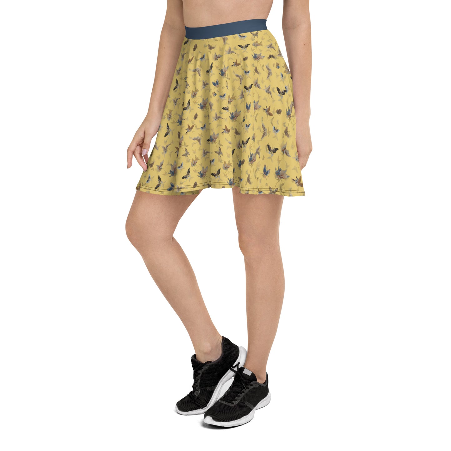 Butterfly dancing｜Skater Skirt｜Gold