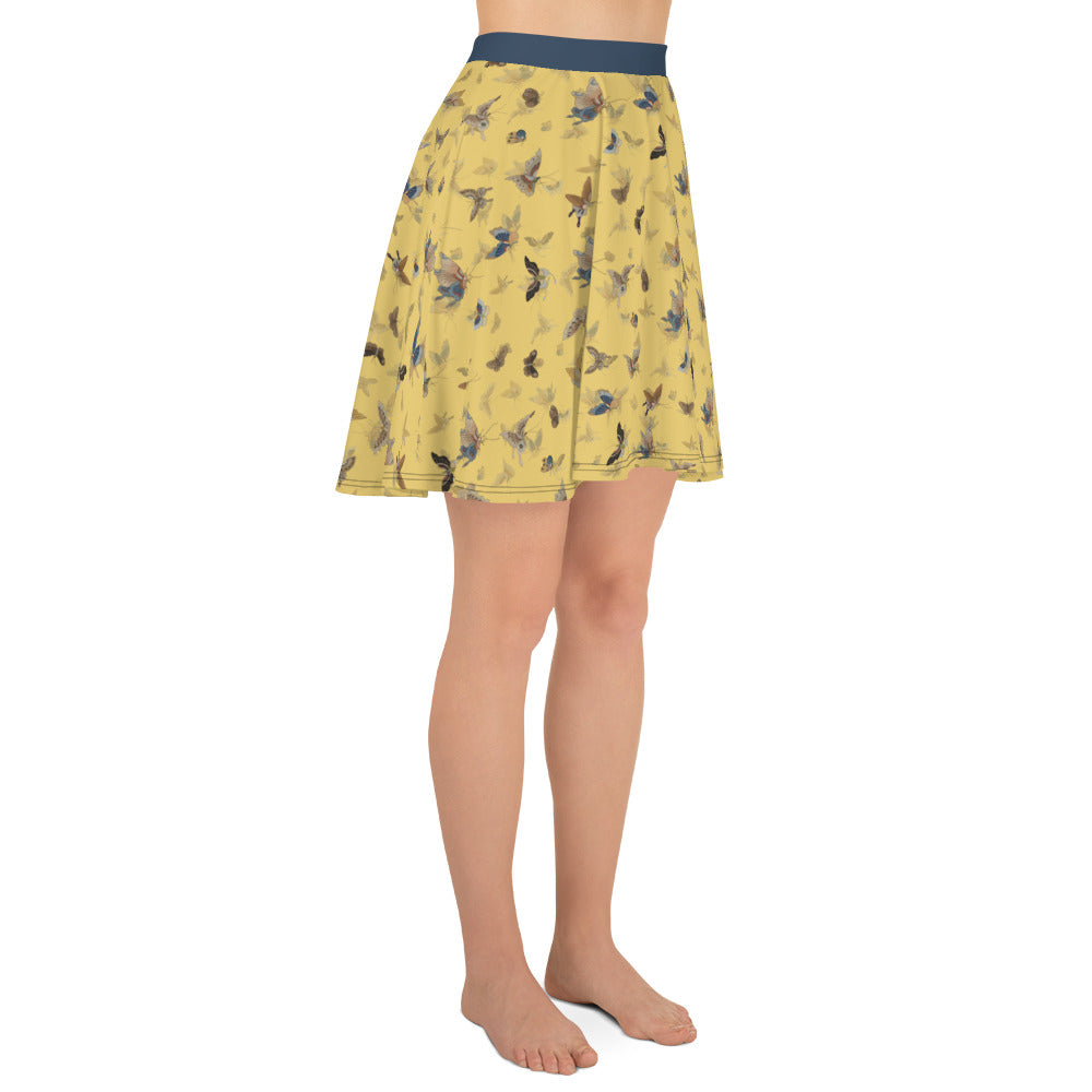 Butterfly dancing｜Skater Skirt｜Gold