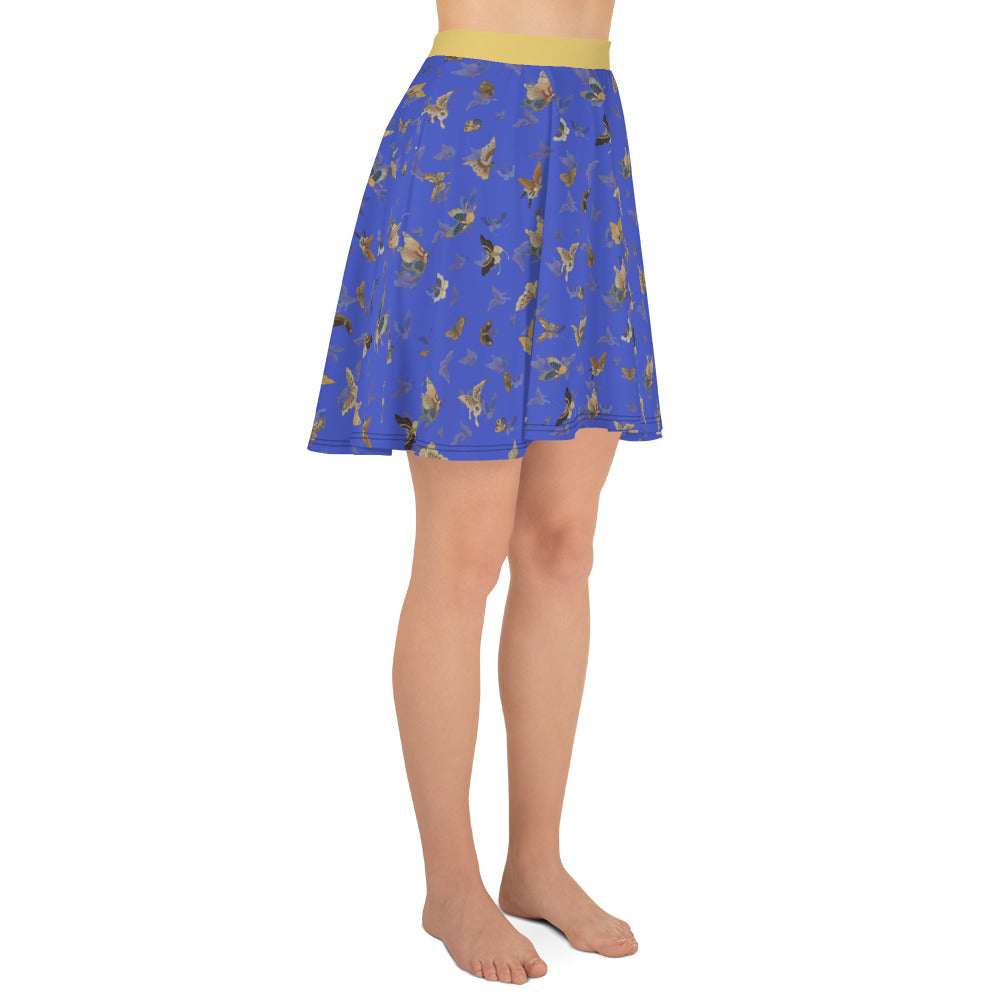 Butterfly dancing｜Skater Skirt｜Royal blue