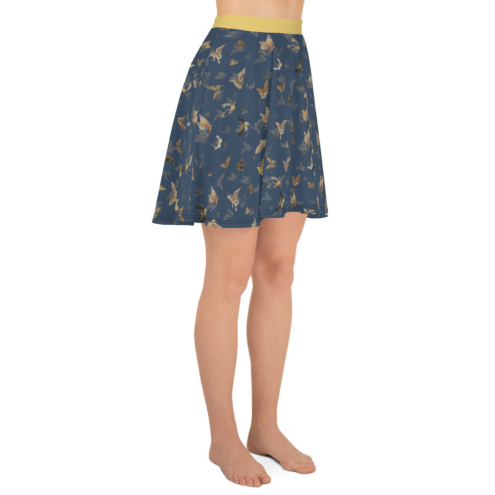 Butterfly dancing｜Skater Skirt｜Dark blue