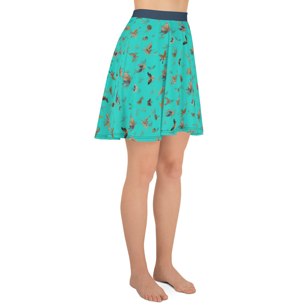 Butterfly dancing｜Skater Skirt｜Turquoise