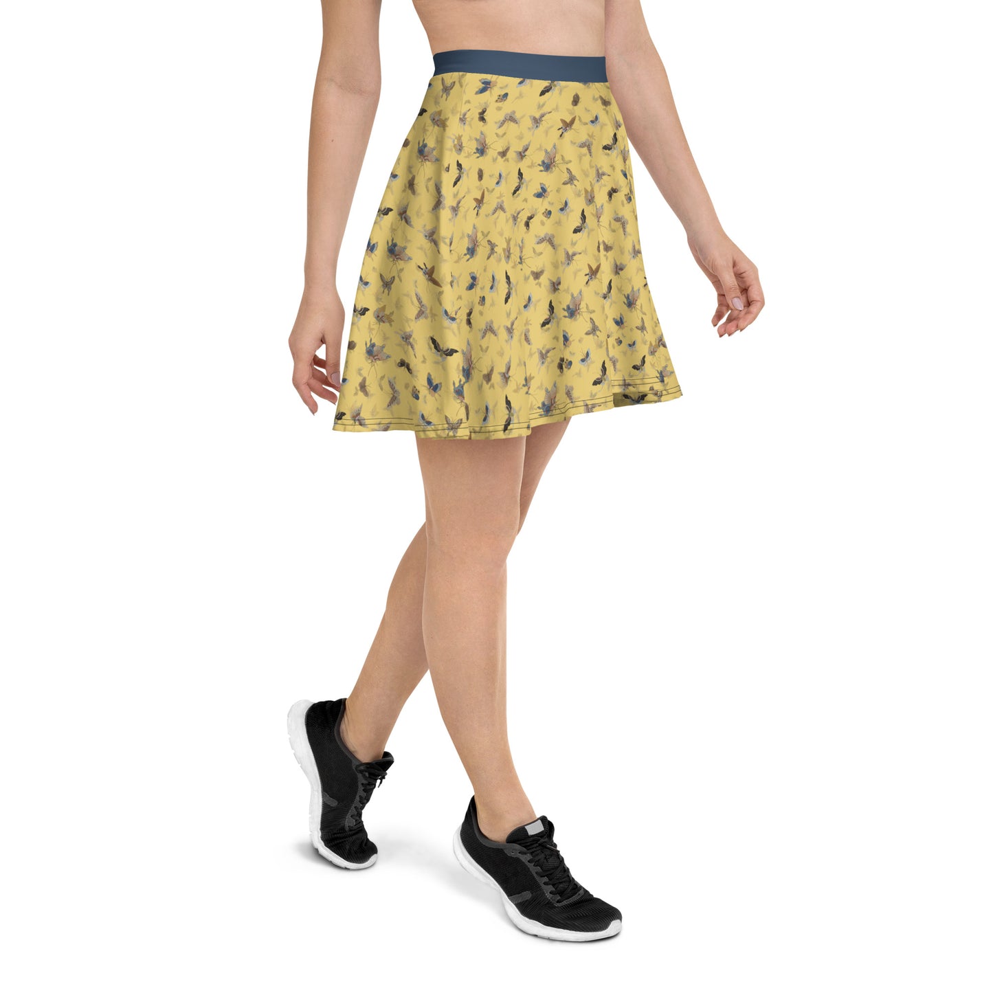 Butterfly dancing｜Skater Skirt｜Gold