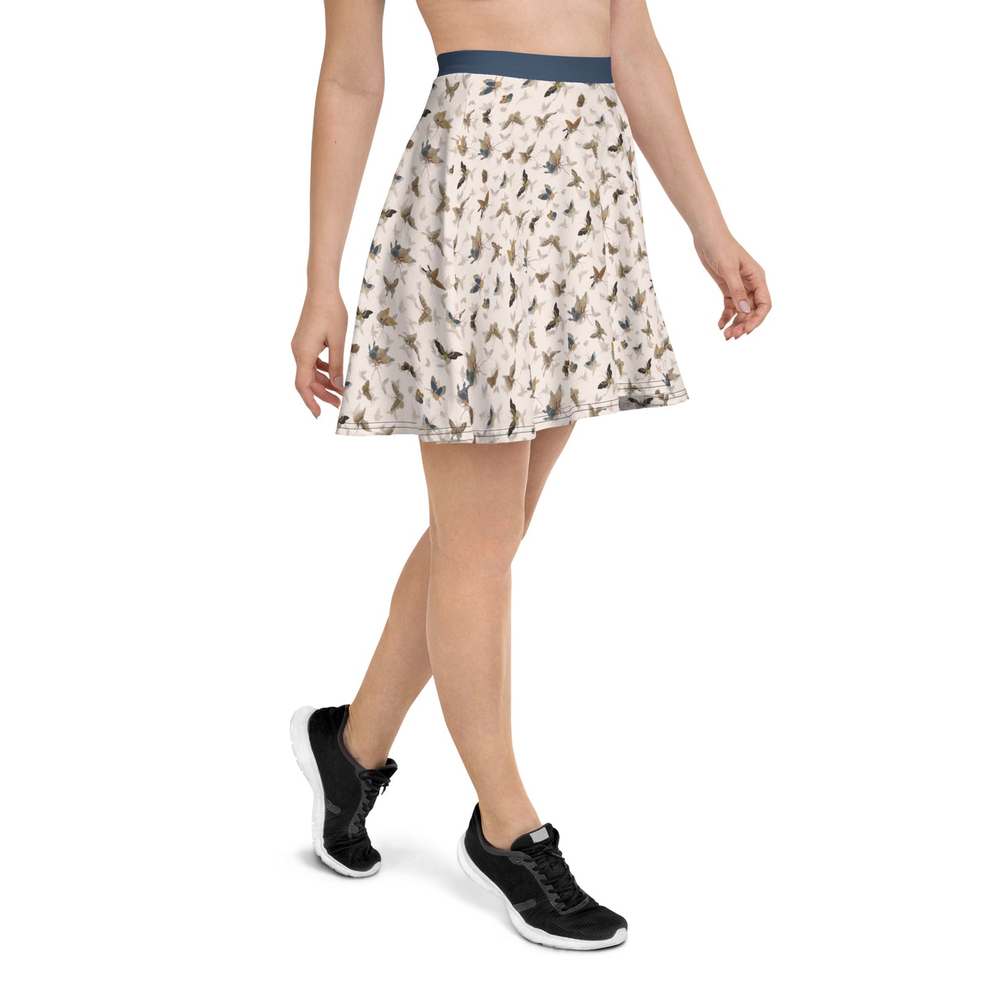 Butterfly dancing｜Skater Skirt｜Fish belly white