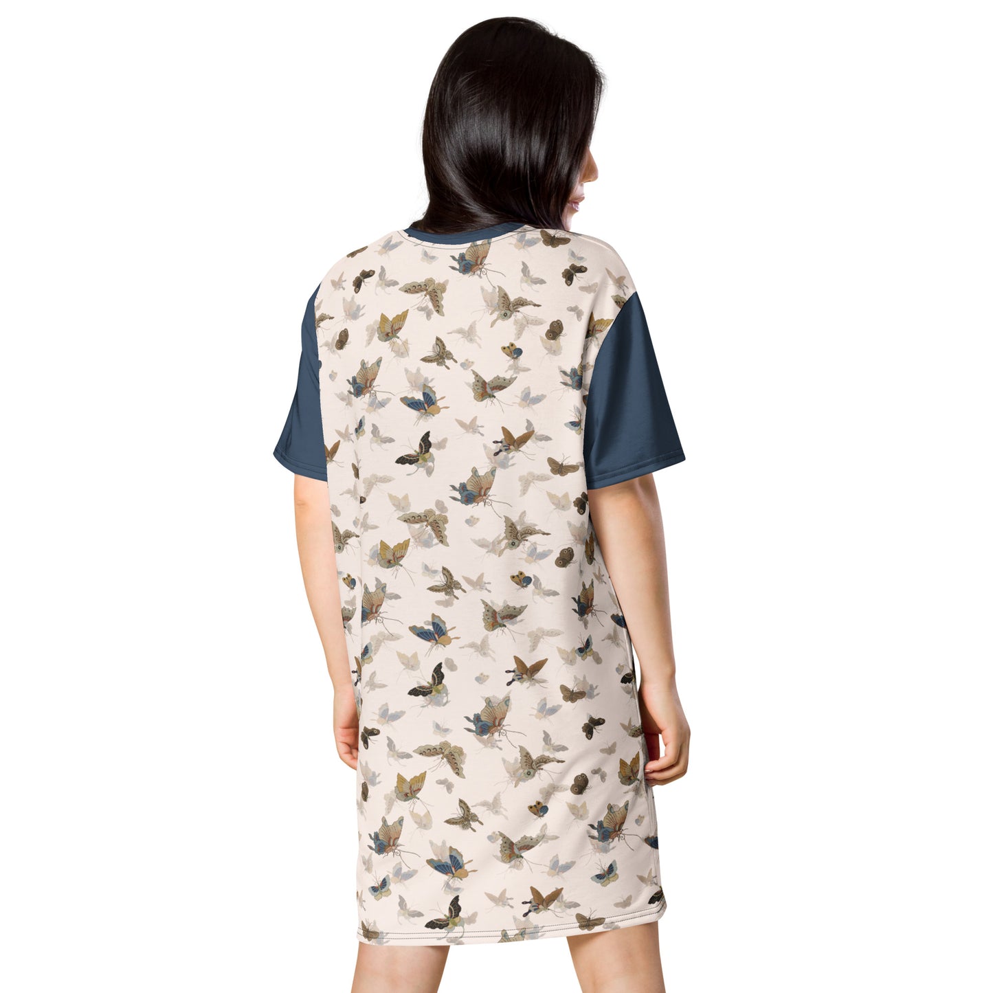 Butterfly dancing｜T-shirt dress｜Fish belly white