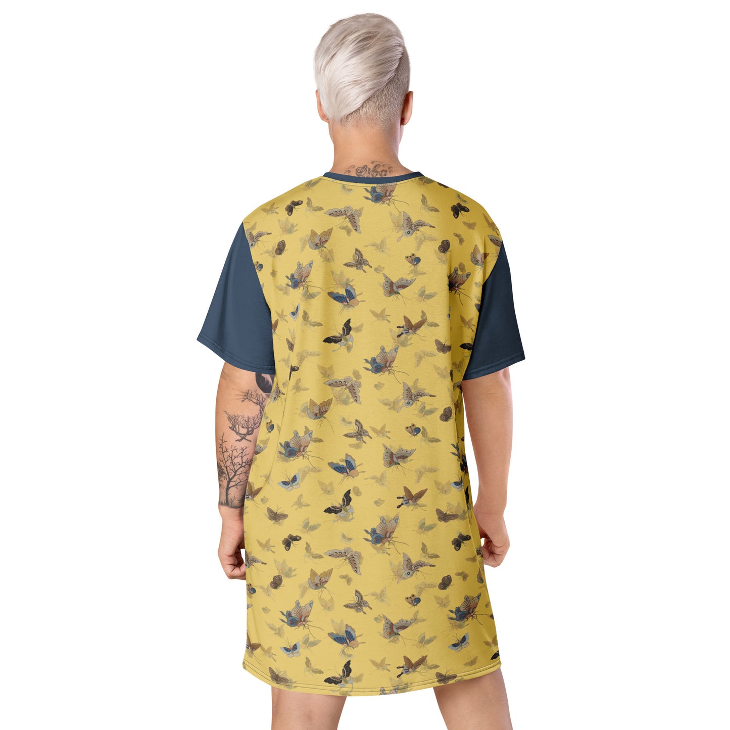 Butterfly dancing｜T-shirt dress｜Gold