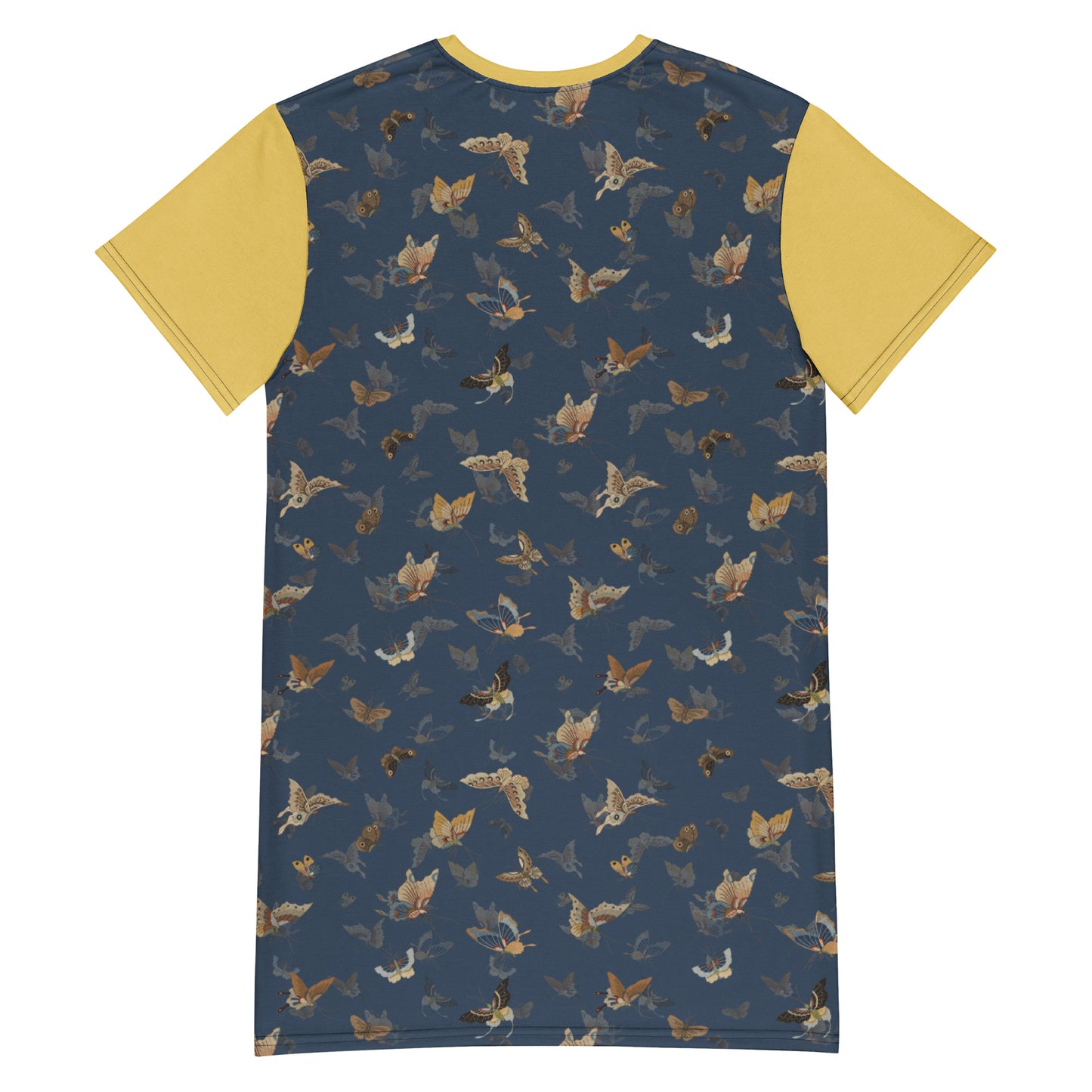 Butterfly dancing｜T-shirt dress｜Dark blue