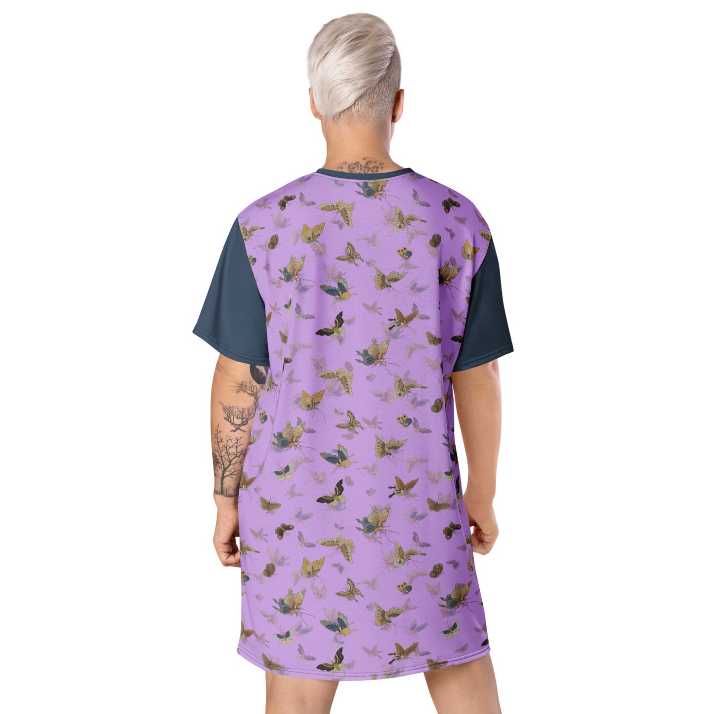 Butterfly dancing｜T-shirt dress｜Lilac