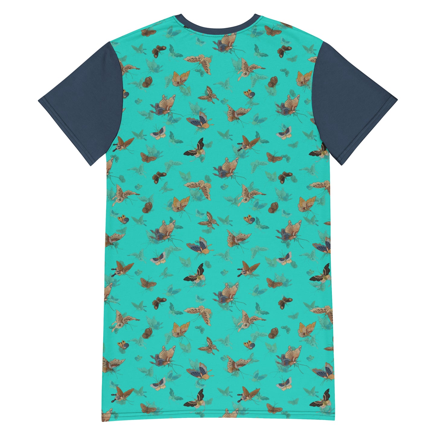 Butterfly dancing｜T-shirt dress｜Turquoise