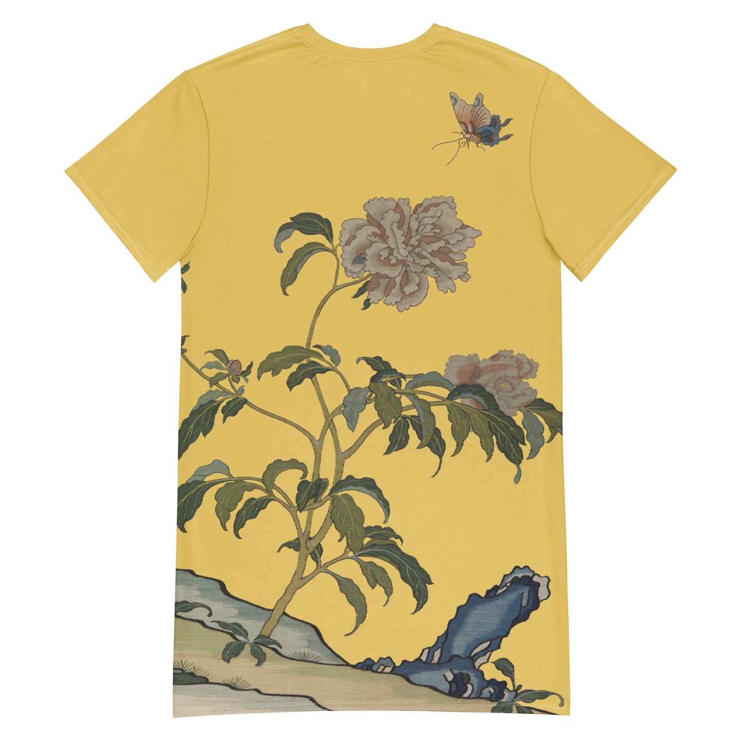 Kesi Flower Album｜Peonies and Butterfly｜T-shirt dress｜Gold