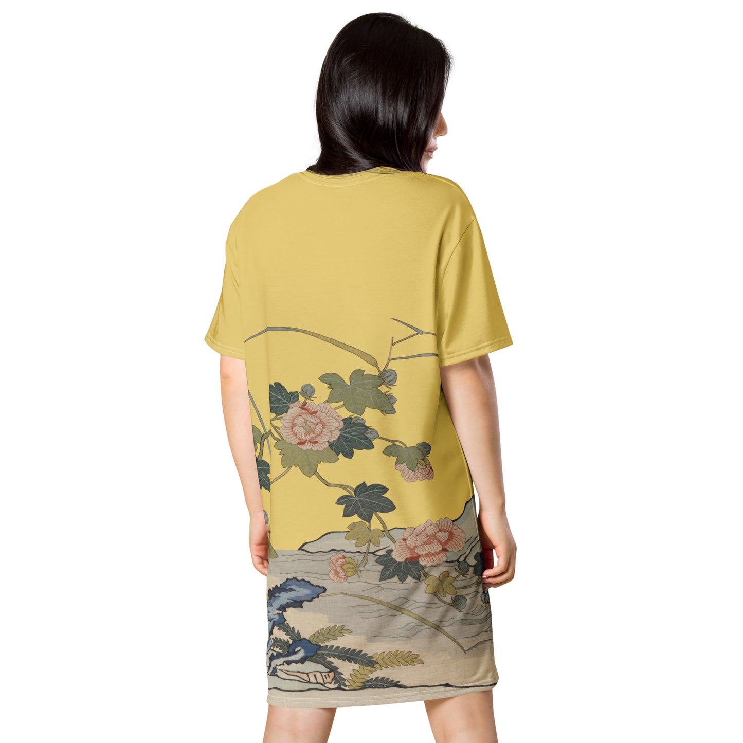 Kesi Flower Album｜Hibiscus by the Water｜T-shirt dress｜Gold