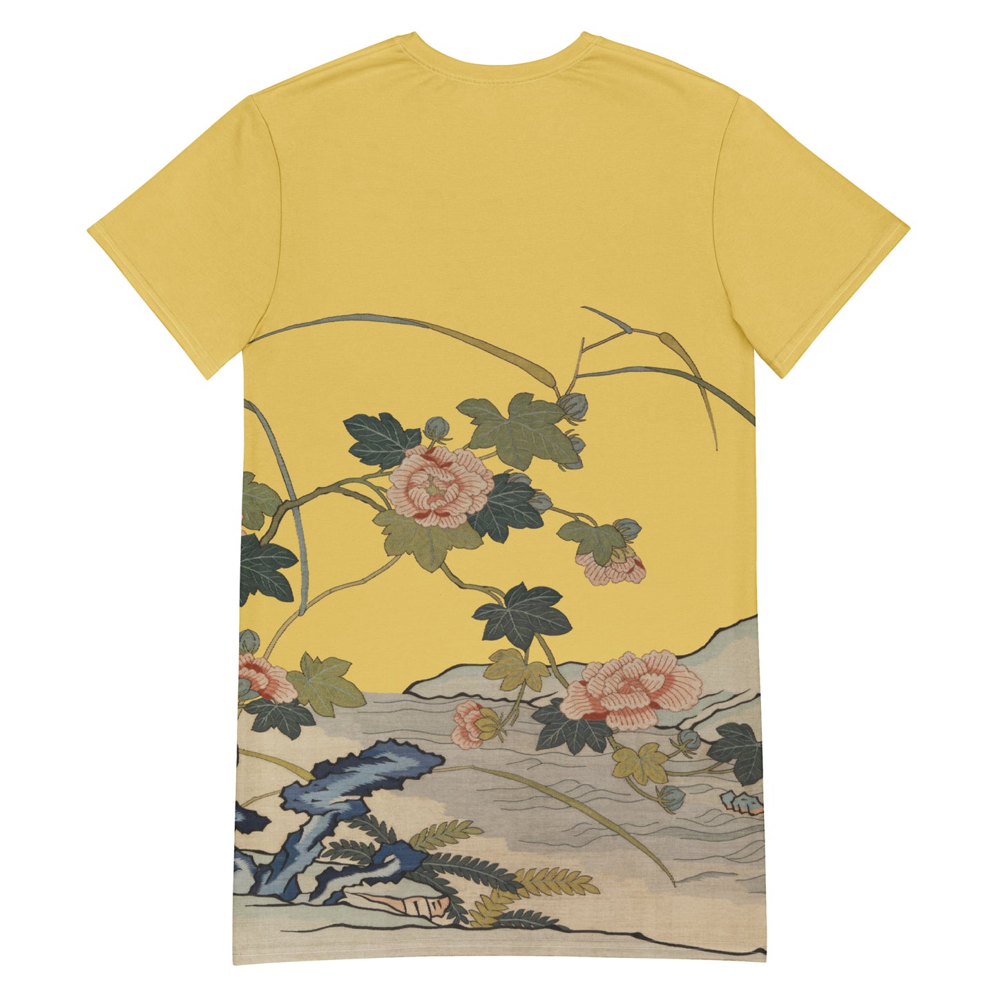 Kesi Flower Album｜Hibiscus by the Water｜T-shirt dress｜Gold