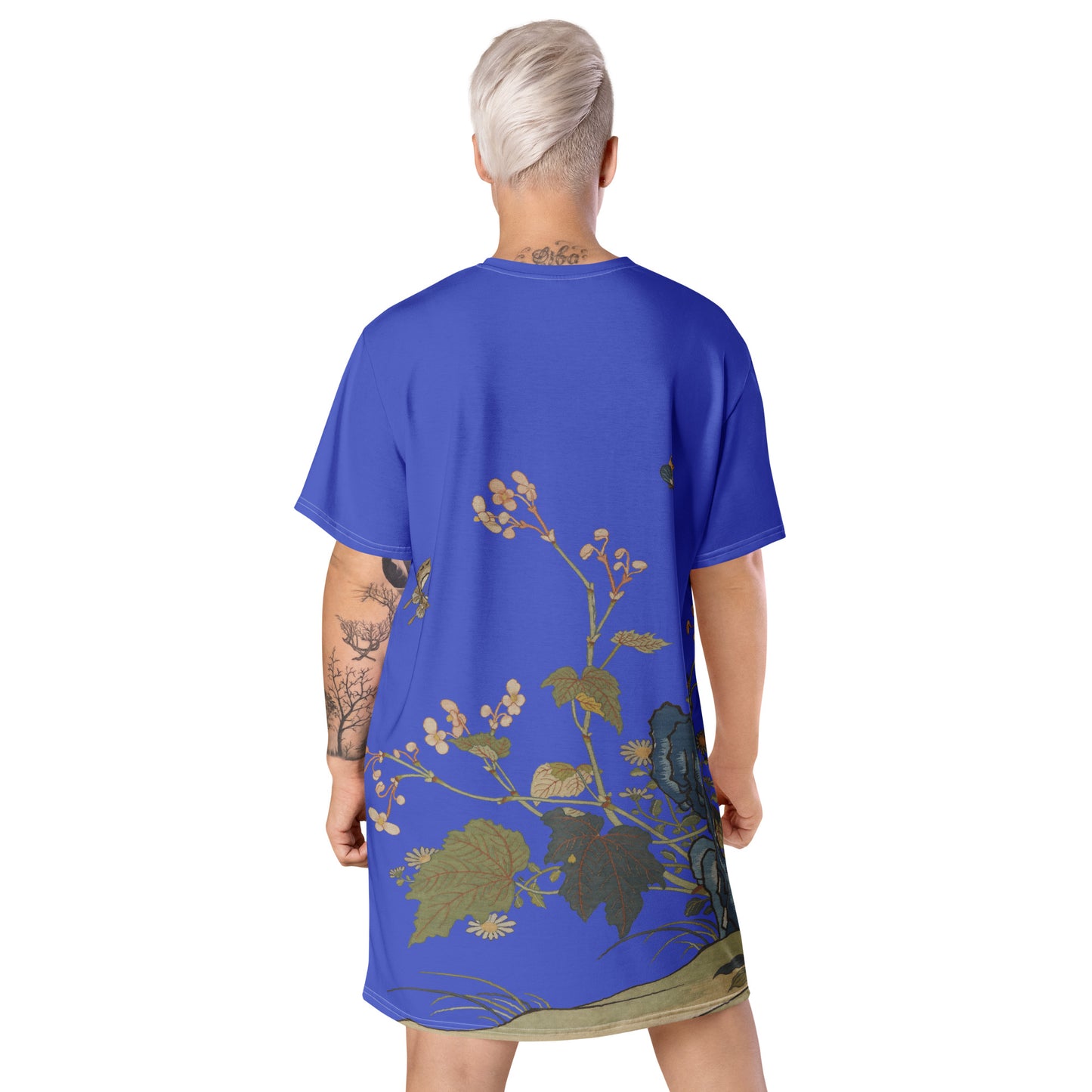 Kesi Flower Album｜Begonia Blossoms｜T-shirt dress｜Royal blue