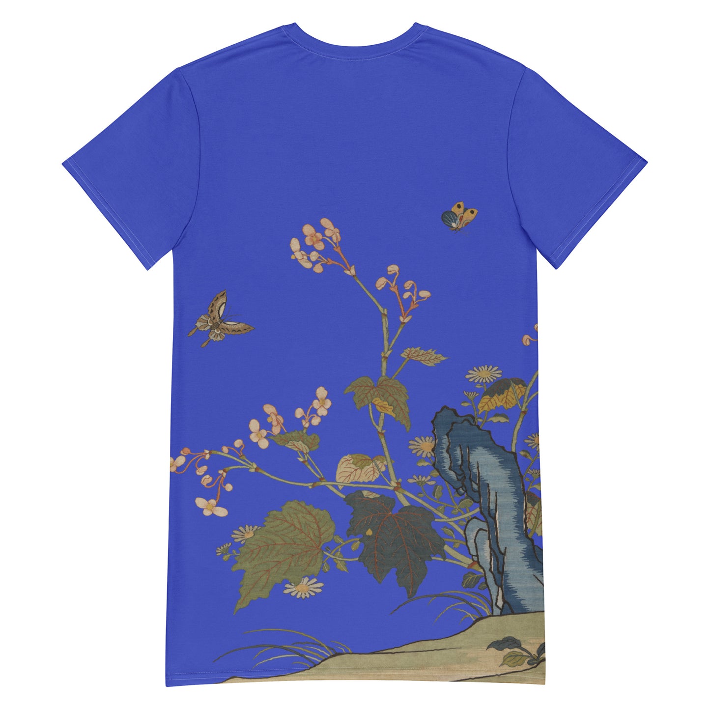 Kesi Flower Album｜Begonia Blossoms｜T-shirt dress｜Royal blue