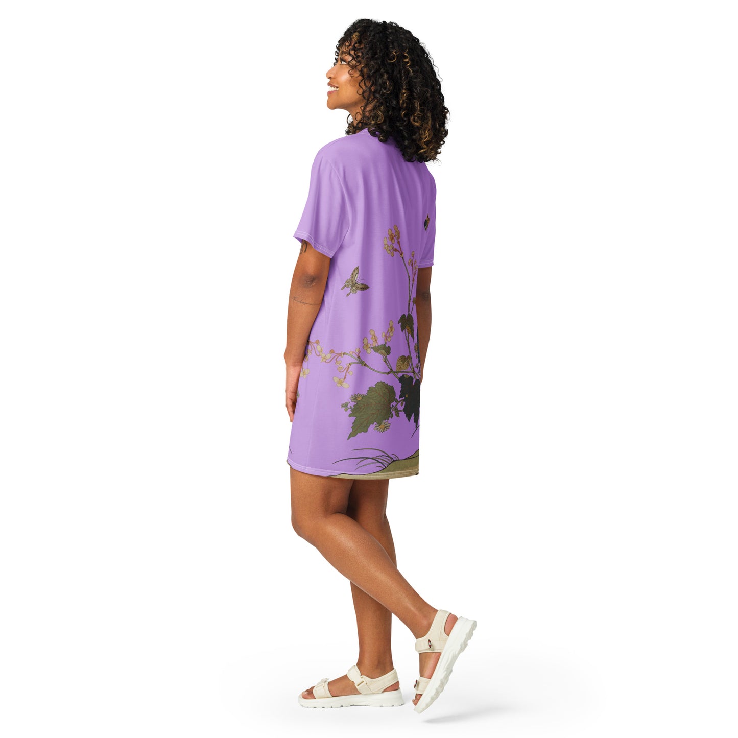 Kesi Flower Album｜Begonia Blossoms｜T-shirt dress｜Lilac