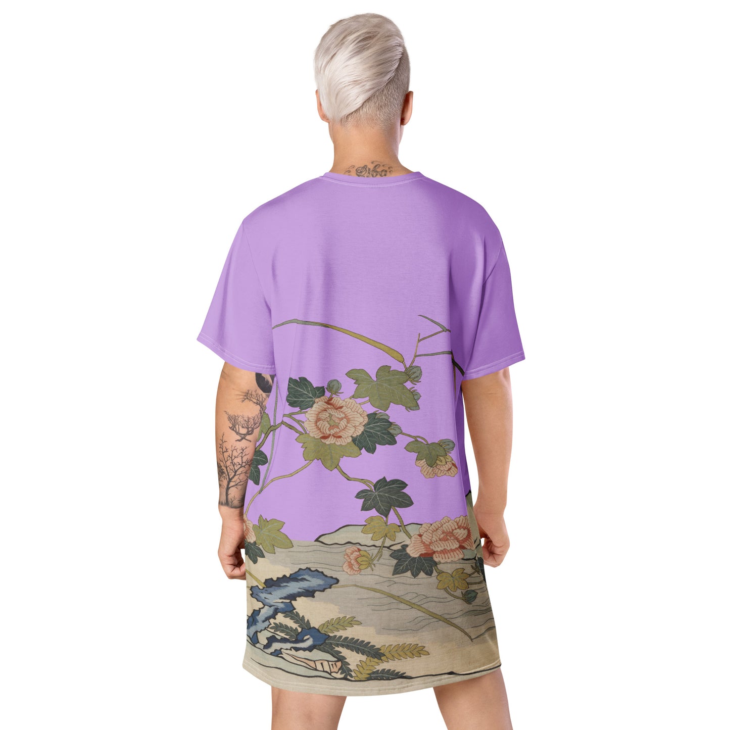 Kesi Flower Album｜Hibiscus by the Water｜T-shirt dress｜Lilac