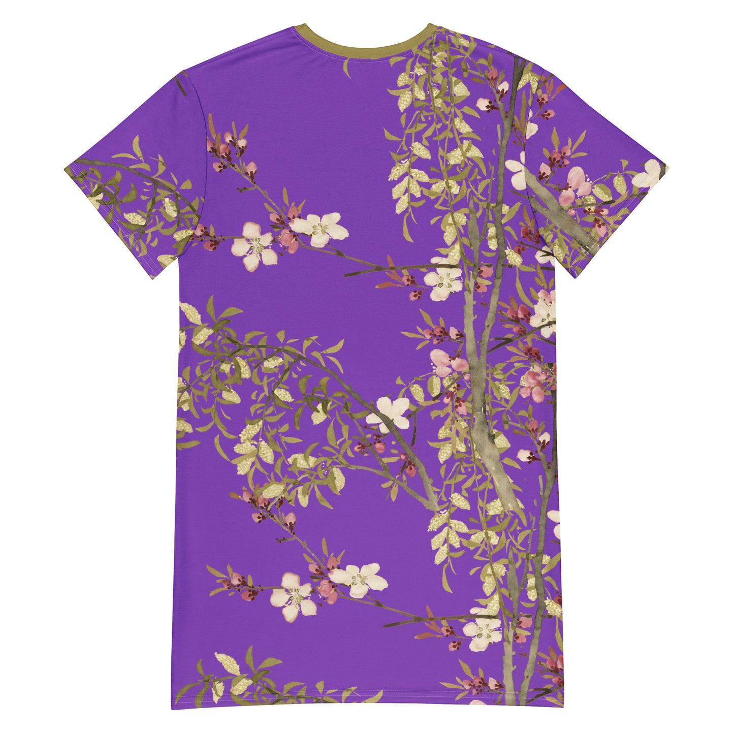 The Spirit of Flowers in Twelve Months｜Willow and Peach Blossom｜T-shirt dress｜Purple