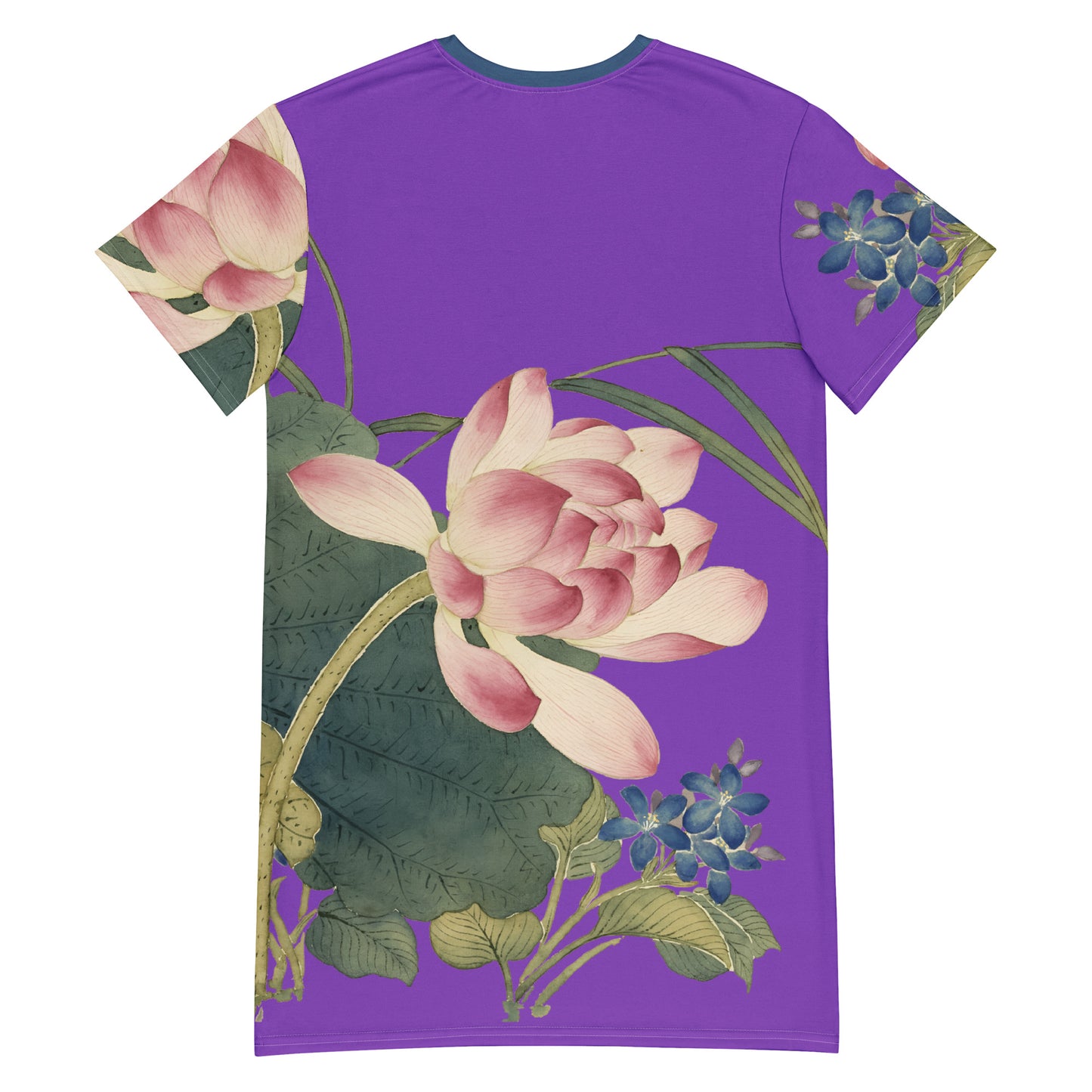 The Spirit of Flowers in Twelve Months｜Lotus in Bloom｜T-shirt dress｜Purple