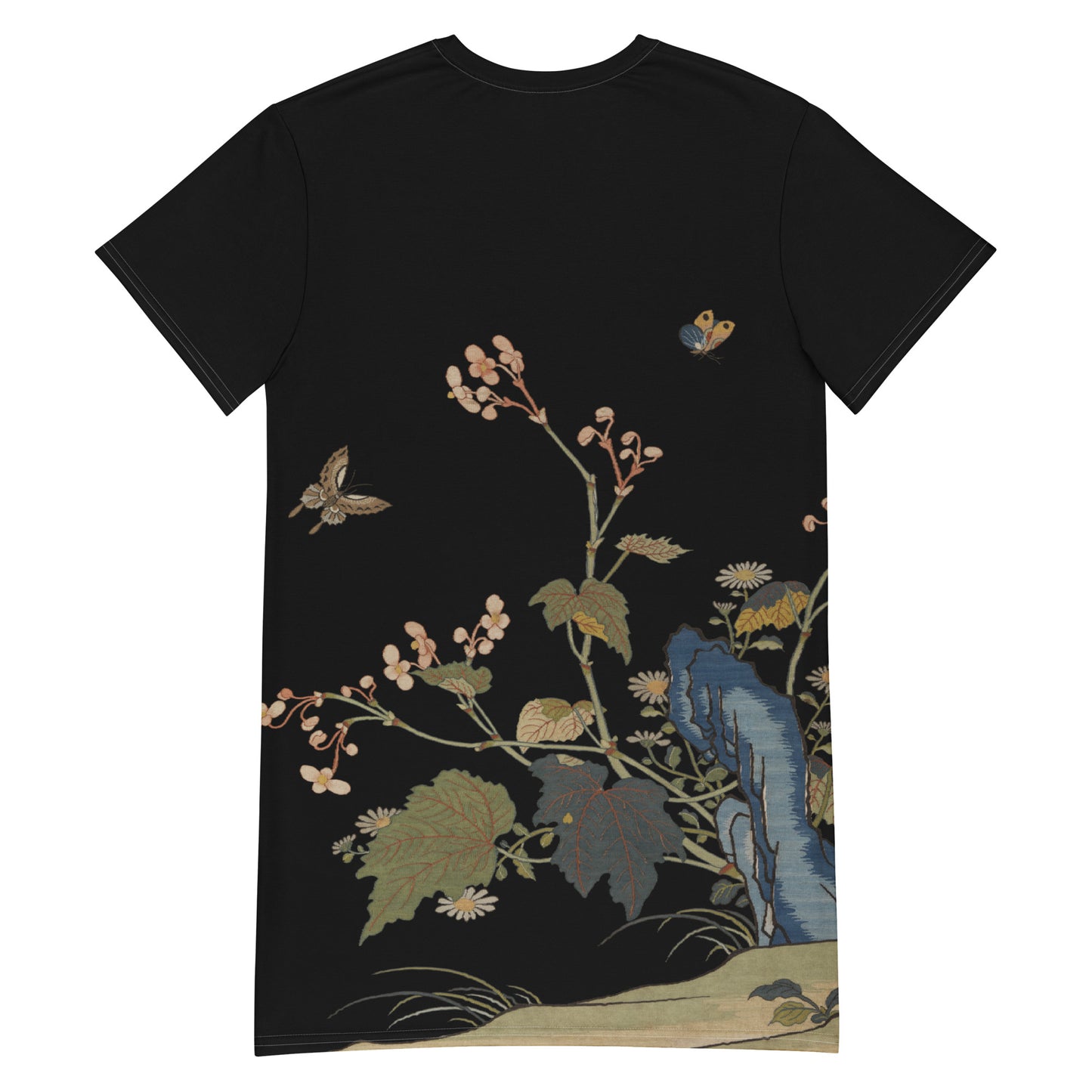 Kesi Flower Album｜Begonia Blossoms｜T-shirt dress｜Black