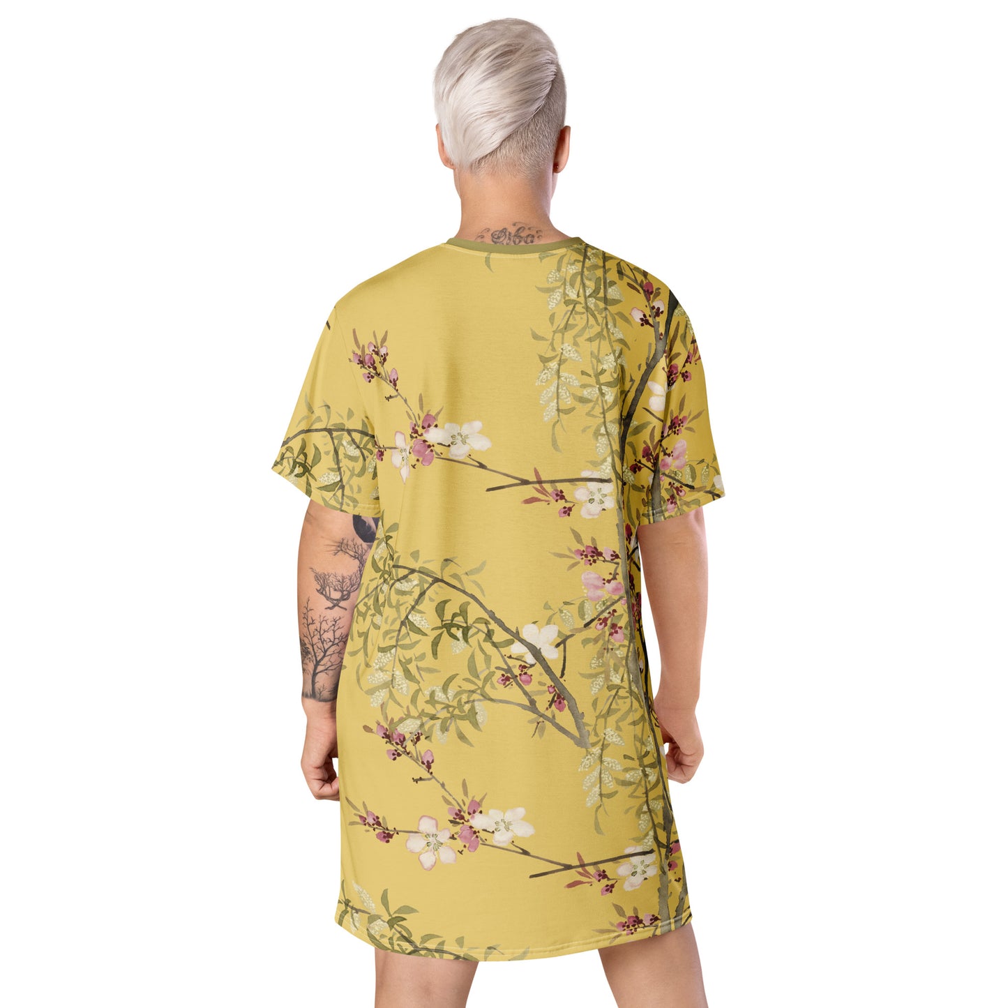 The Spirit of Flowers in Twelve Months｜Willow and Peach Blossom｜T-shirt dress｜Orange