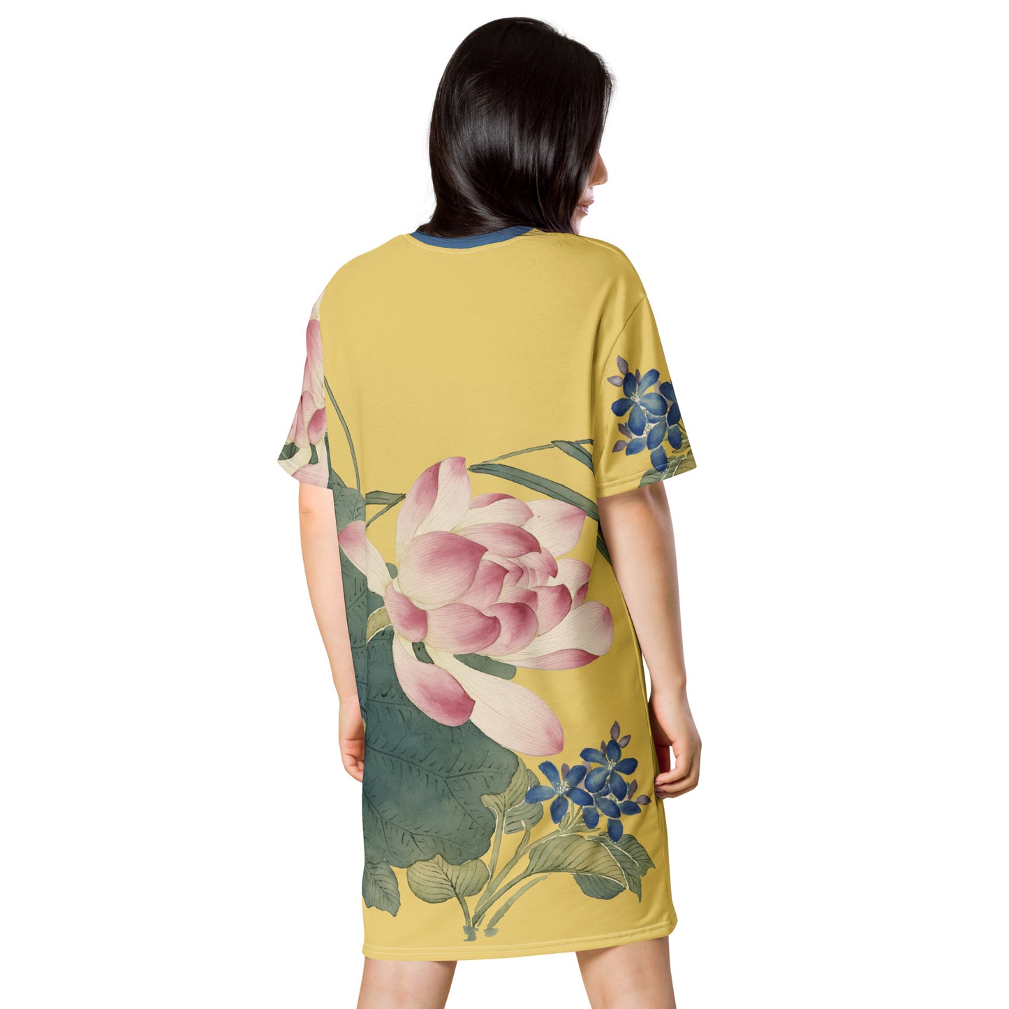 The Spirit of Flowers in Twelve Months｜Lotus in Bloom｜T-shirt dress｜Gold