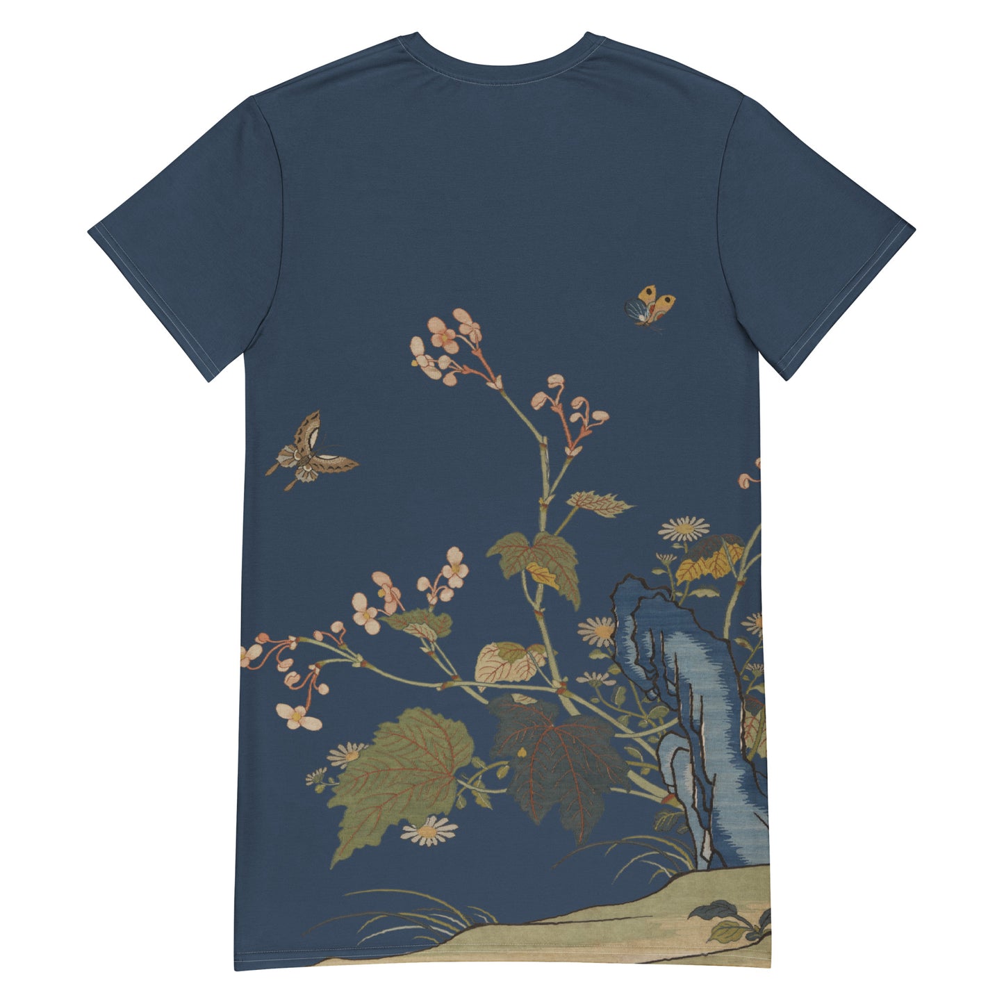 Kesi Flower Album｜Begonia Blossoms｜T-shirt dress｜Dark blue