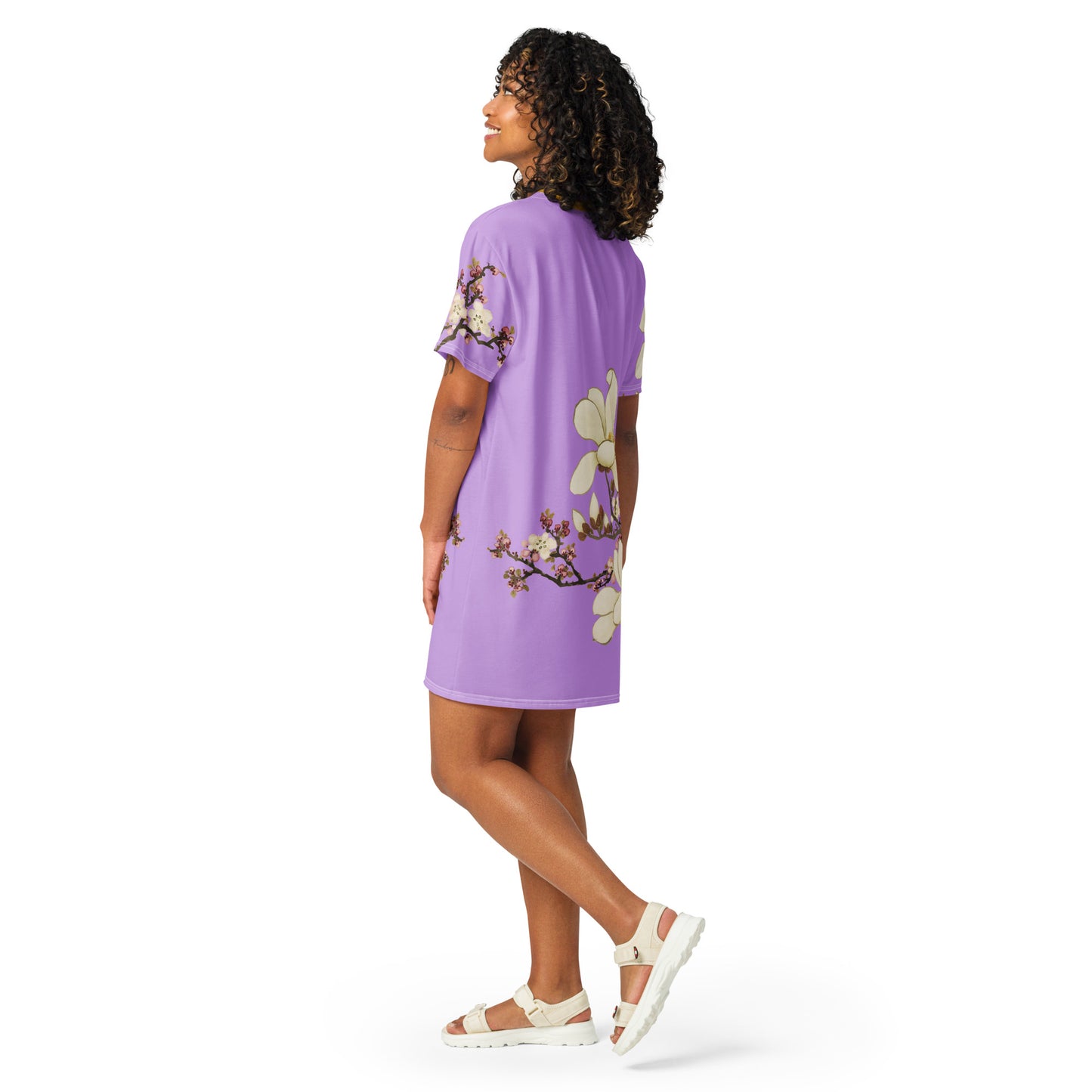 The Spirit of Flowers in Twelve Months｜Apricot and Lily Magnolia in Blossom｜T-shirt dress｜Lilac