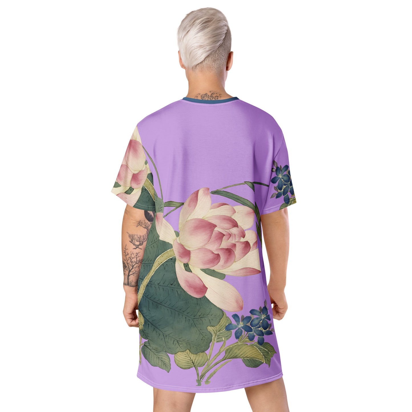 The Spirit of Flowers in Twelve Months｜Lotus in Bloom｜T-shirt dress｜Lilac