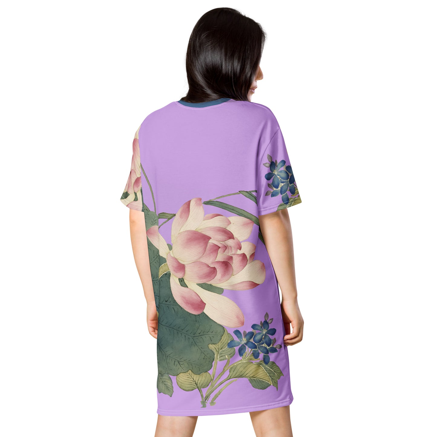 The Spirit of Flowers in Twelve Months｜Lotus in Bloom｜T-shirt dress｜Lilac