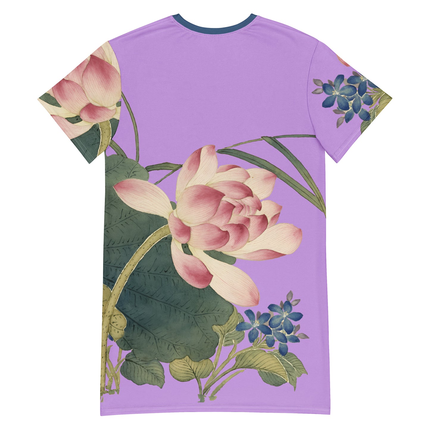 The Spirit of Flowers in Twelve Months｜Lotus in Bloom｜T-shirt dress｜Lilac