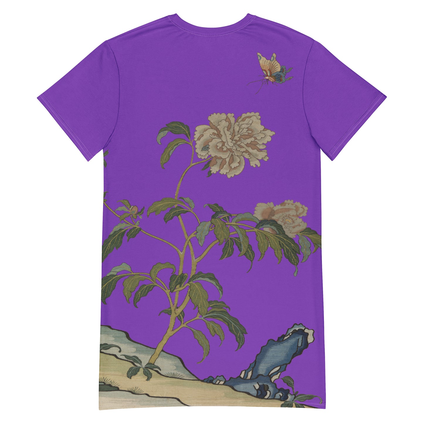 Kesi Flower Album｜Peonies and Butterfly｜T-shirt dress｜Purple