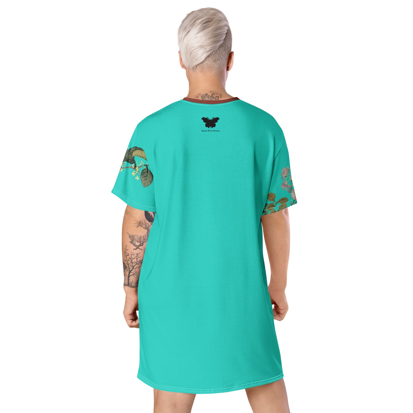 The Spirit of Flowers in Twelve Months｜Osmanthus and Crape Myrtle in Bloom｜T-shirt dress｜Turquoise