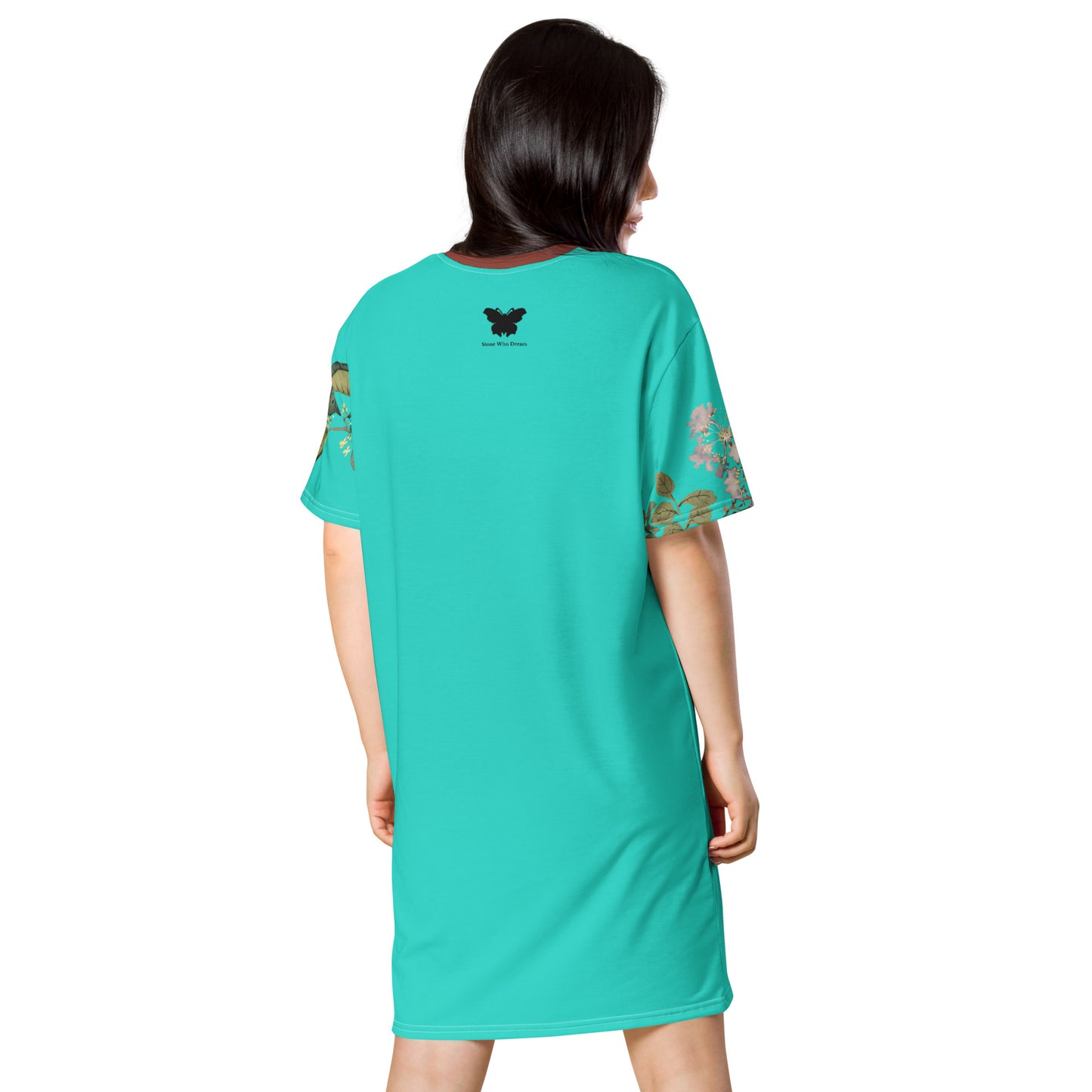 The Spirit of Flowers in Twelve Months｜Osmanthus and Crape Myrtle in Bloom｜T-shirt dress｜Turquoise