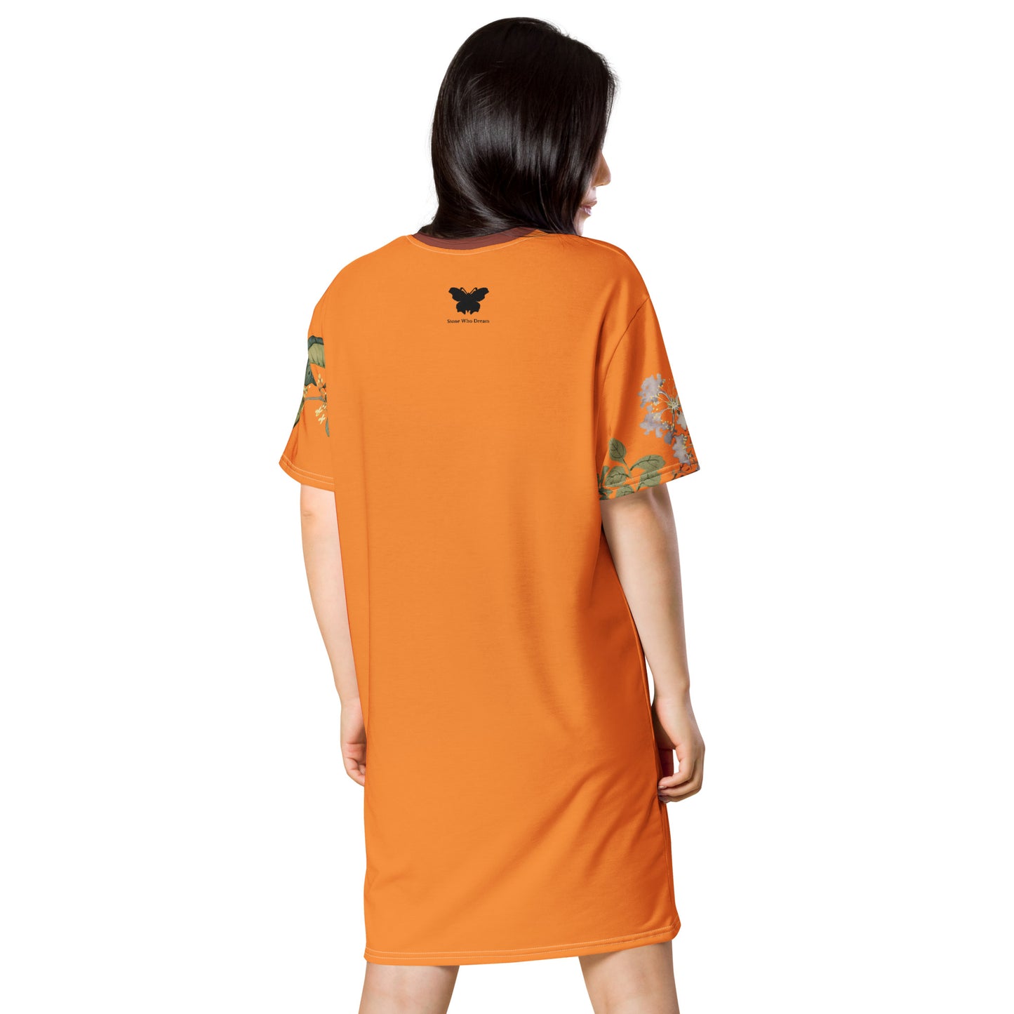 The Spirit of Flowers in Twelve Months｜Osmanthus and Crape Myrtle in Bloom｜T-shirt dress｜Orange