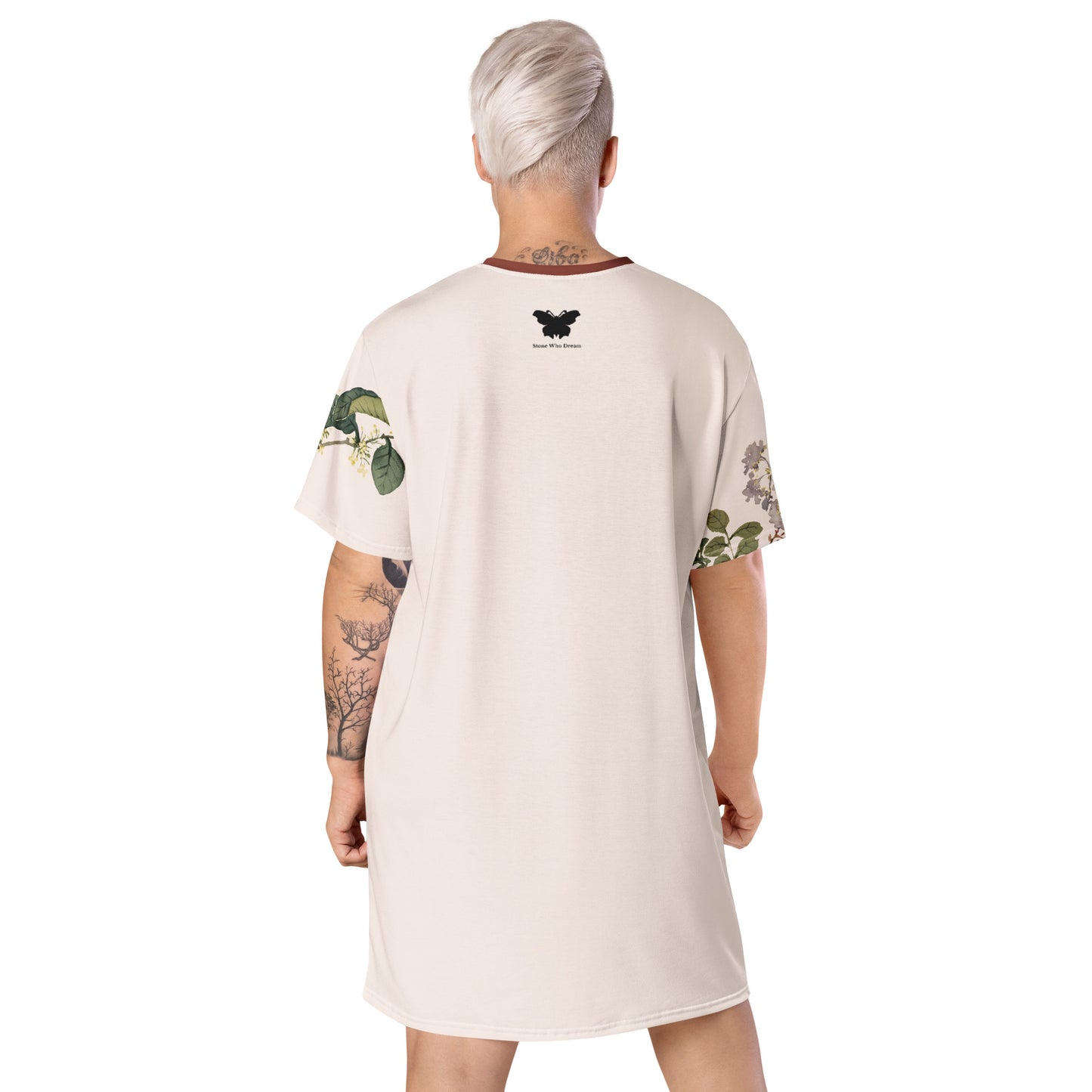 The Spirit of Flowers in Twelve Months｜Osmanthus and Crape Myrtle in Bloom｜T-shirt dress｜Fish belly white