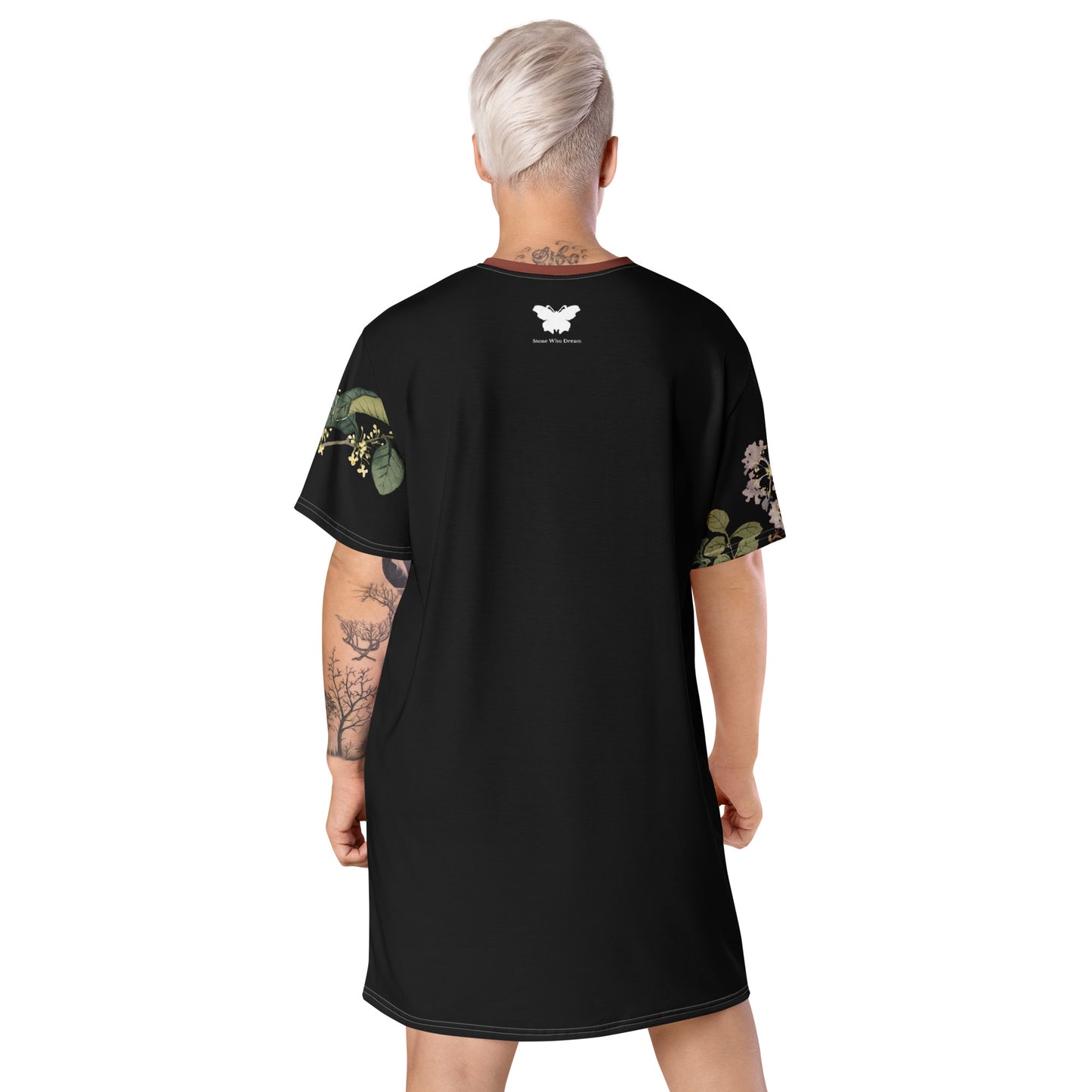 The Spirit of Flowers in Twelve Months｜Osmanthus and Crape Myrtle in Bloom｜T-shirt dress｜Black