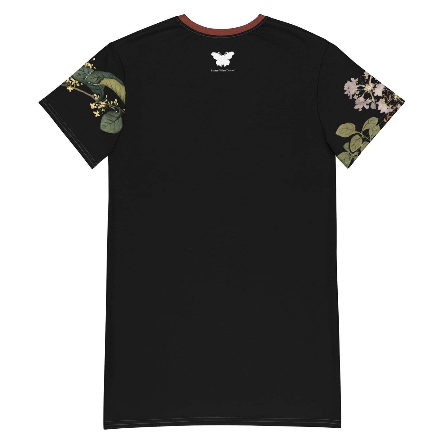 The Spirit of Flowers in Twelve Months｜Osmanthus and Crape Myrtle in Bloom｜T-shirt dress｜Black