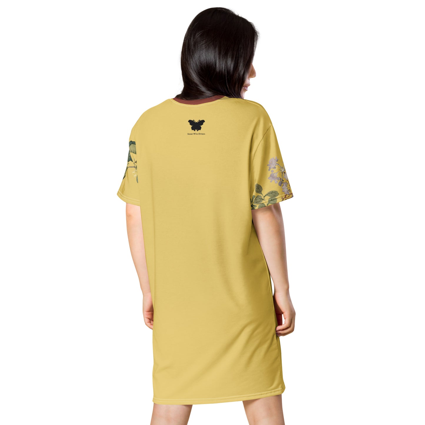 12月の花神様｜Osmanthus and Crape Myrtle in Bloom｜T-shirt dress｜Gold