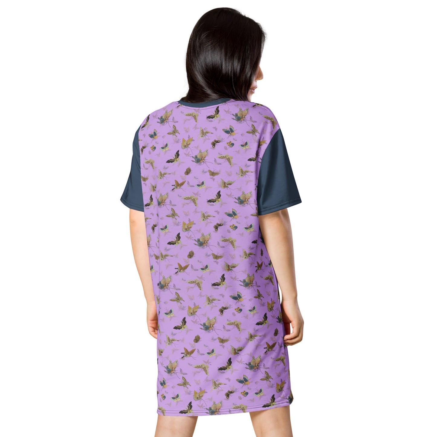 Butterfly dancing｜T-shirt dress｜Lilac