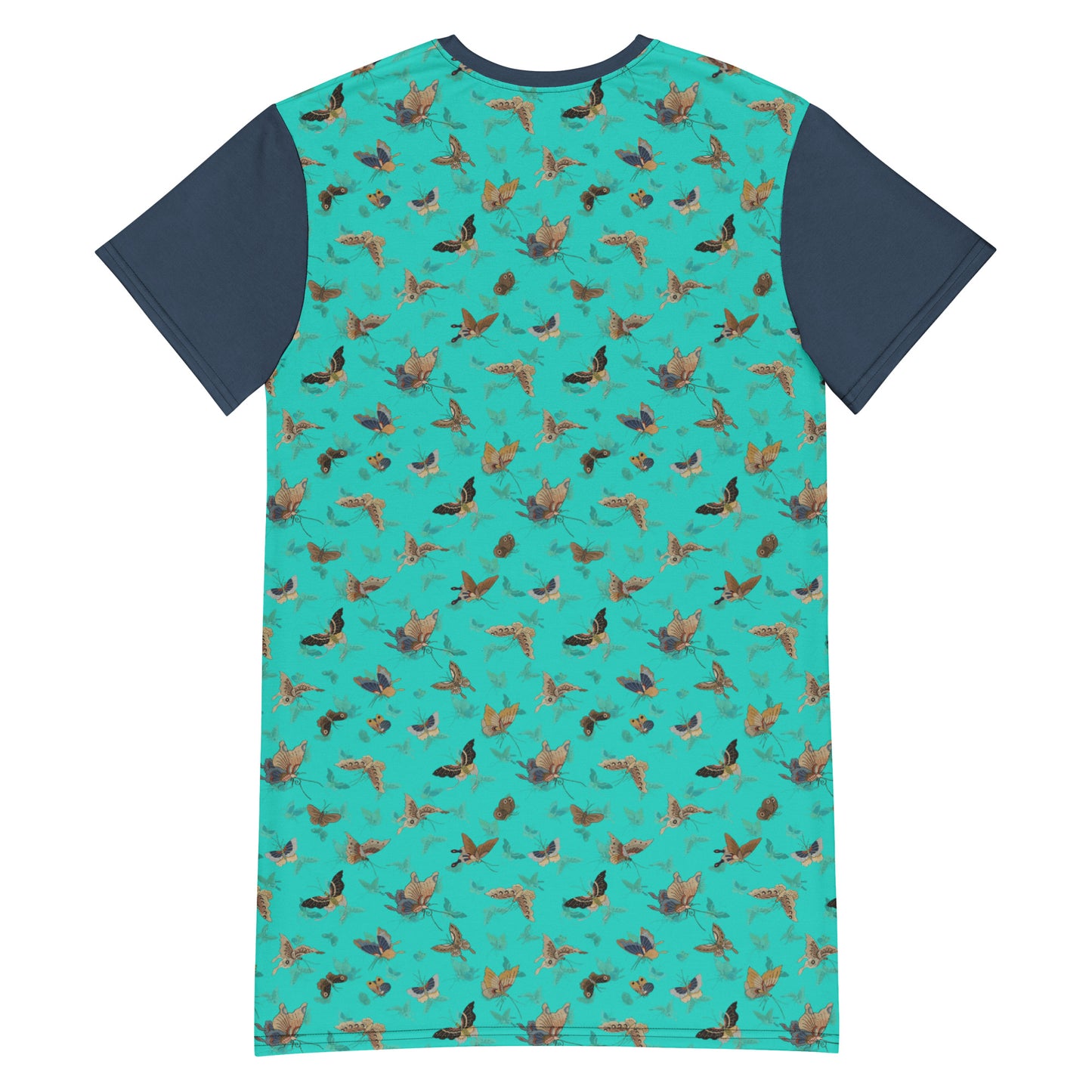 Butterfly dancing｜T-shirt dress｜Turquoise