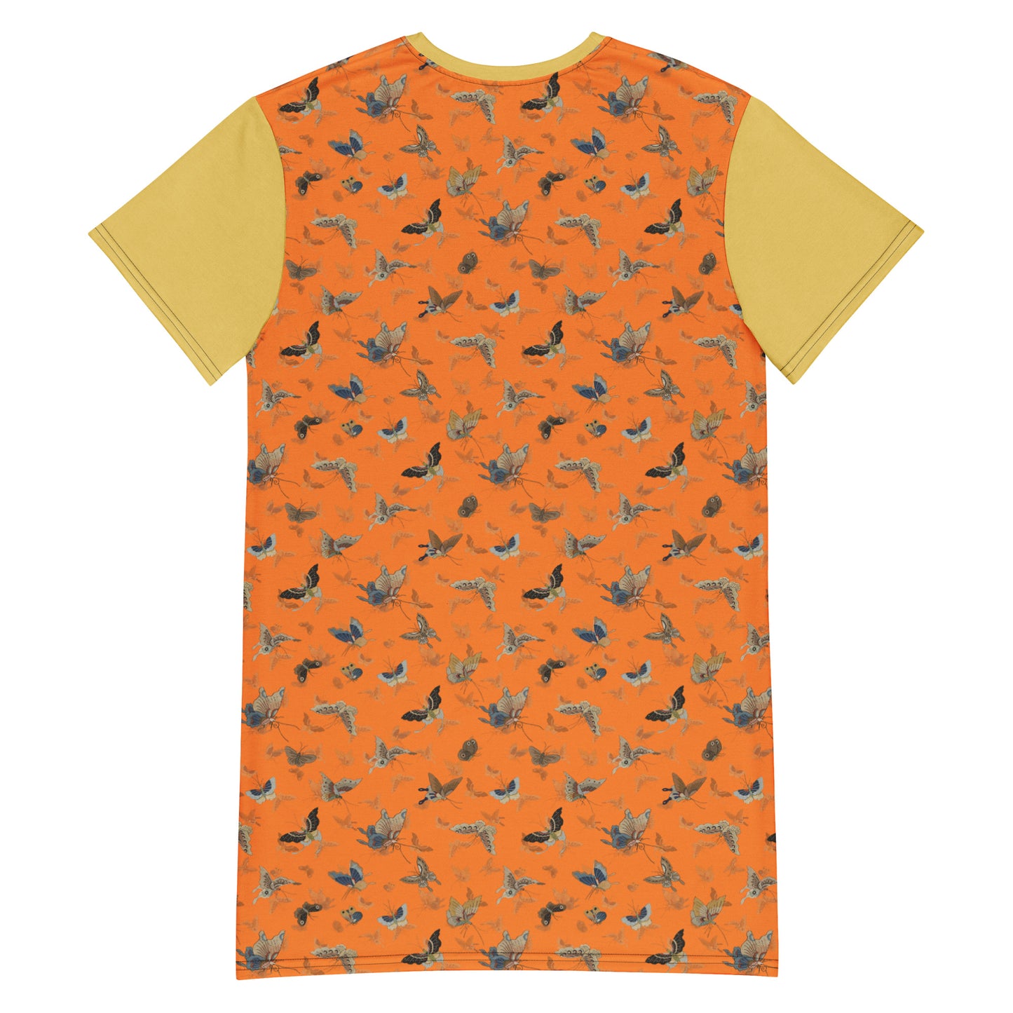 Butterfly dancing｜T-shirt dress｜Orange