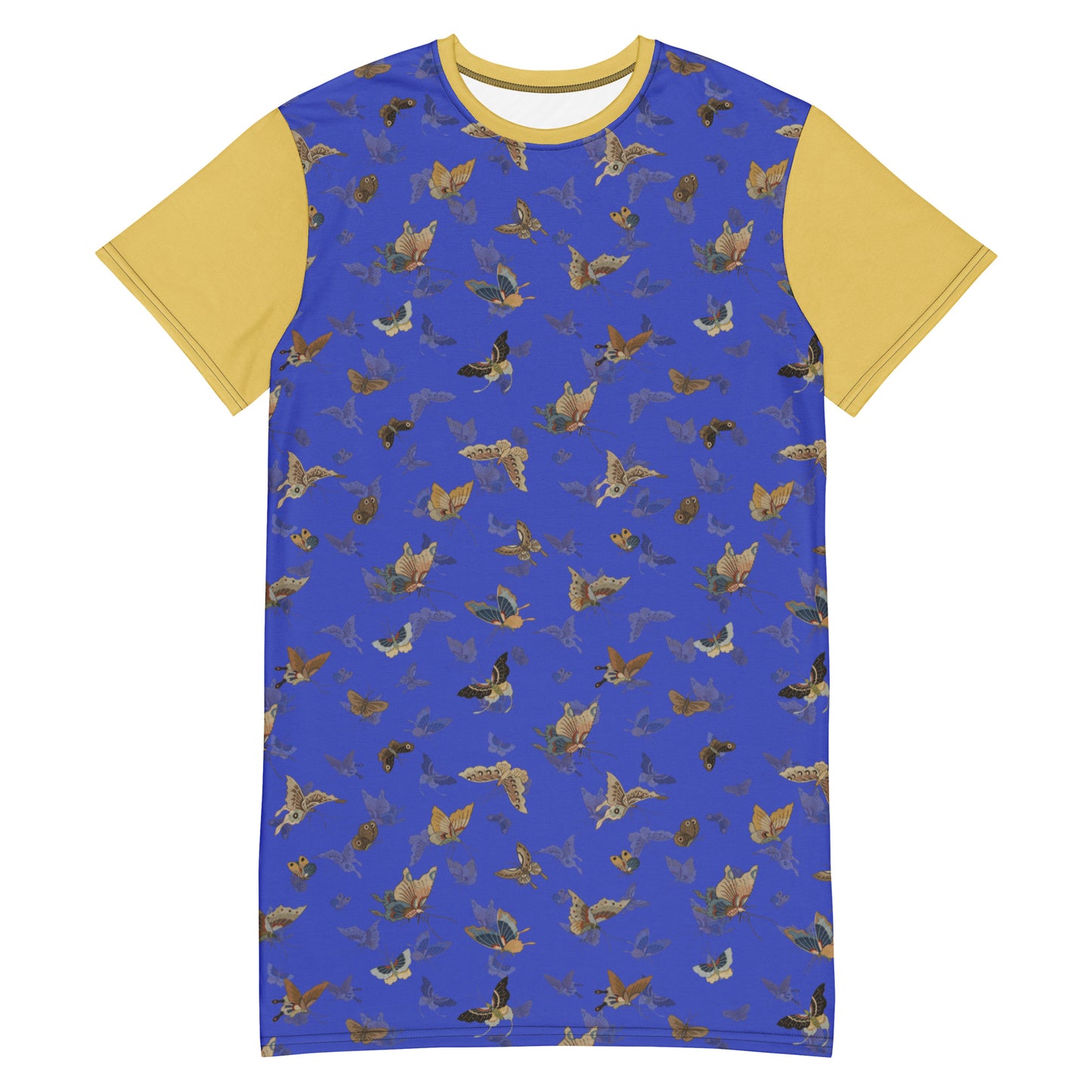 Butterfly dancing｜T-shirt dress｜Royal blue