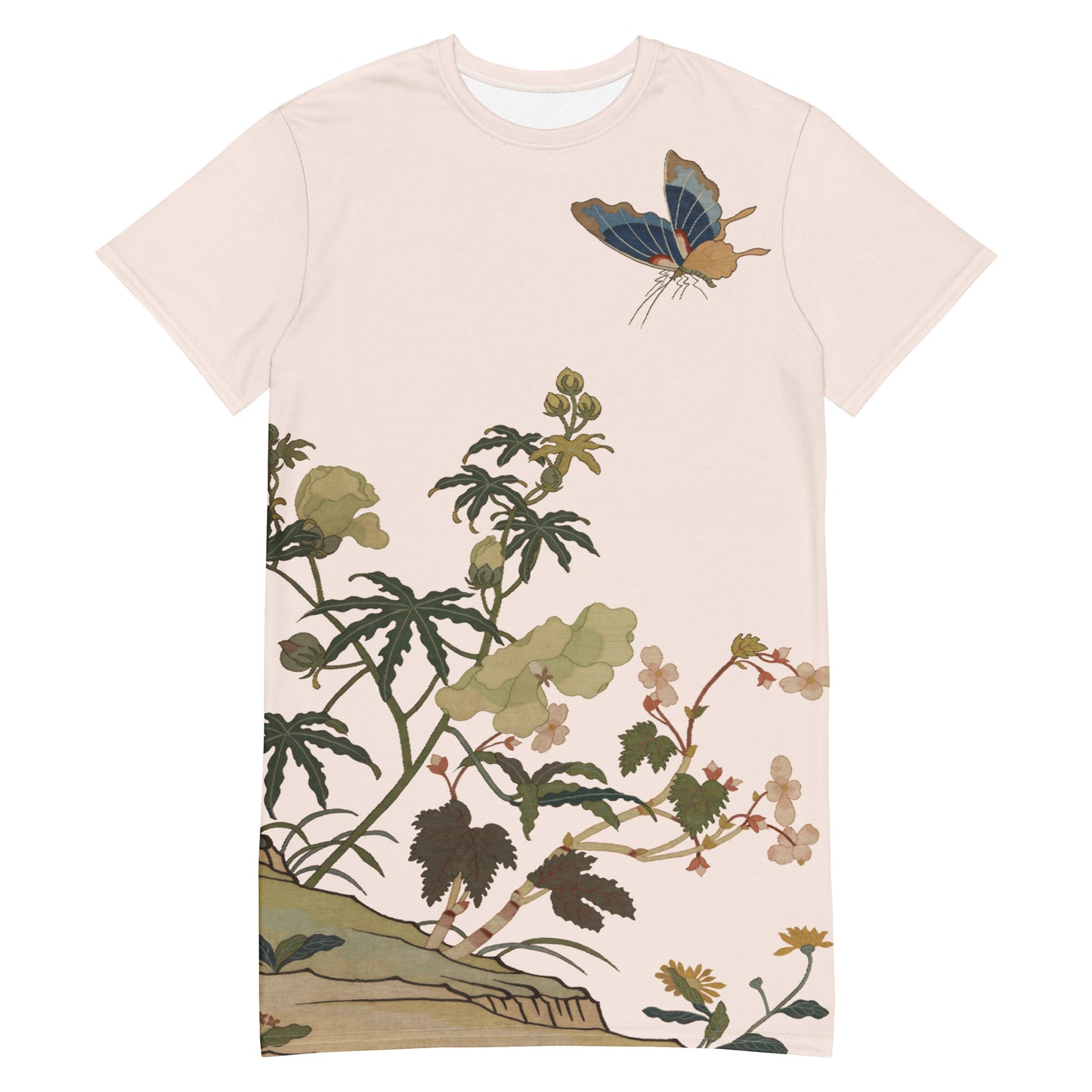 ケシの花アルバム｜ハイビスカスとベゴニアの花｜Tシャツドレス｜魚の腹白