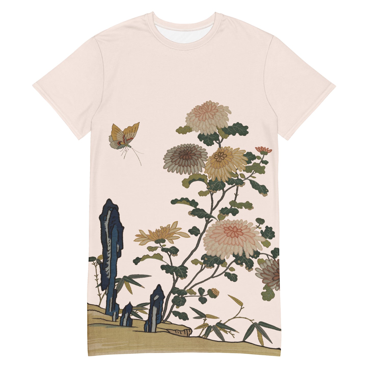 ケシの花アルバム｜菊と蝶｜Tシャツドレス｜魚の腹白